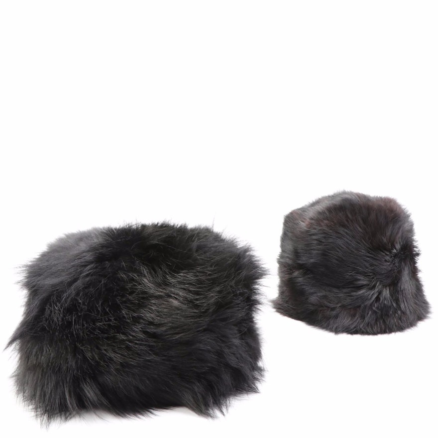 Mr. John Black Fox Fur Cloche and Muff with Box from Sincerely, Jenny