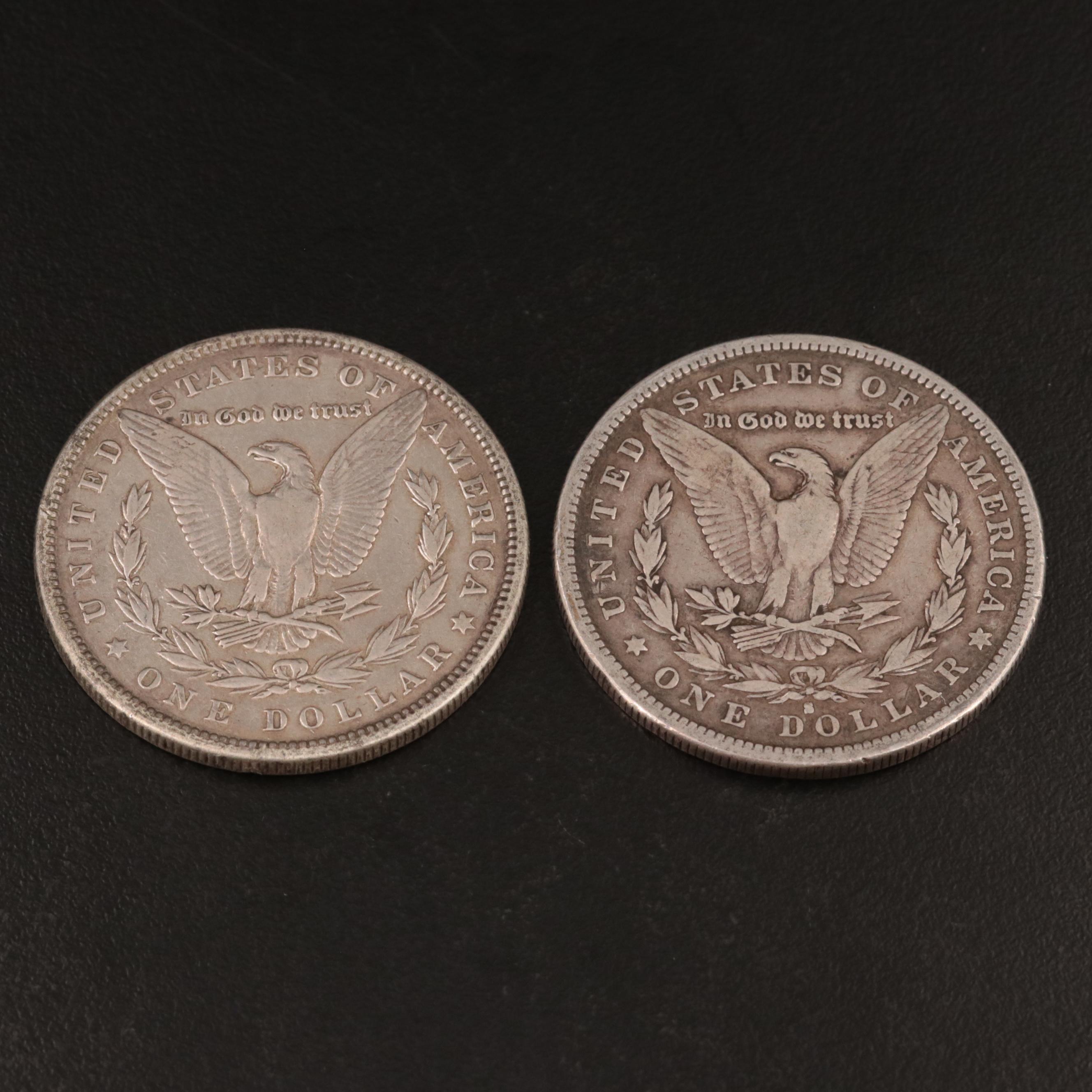 Two Morgan Silver Dollars Including 1879-S