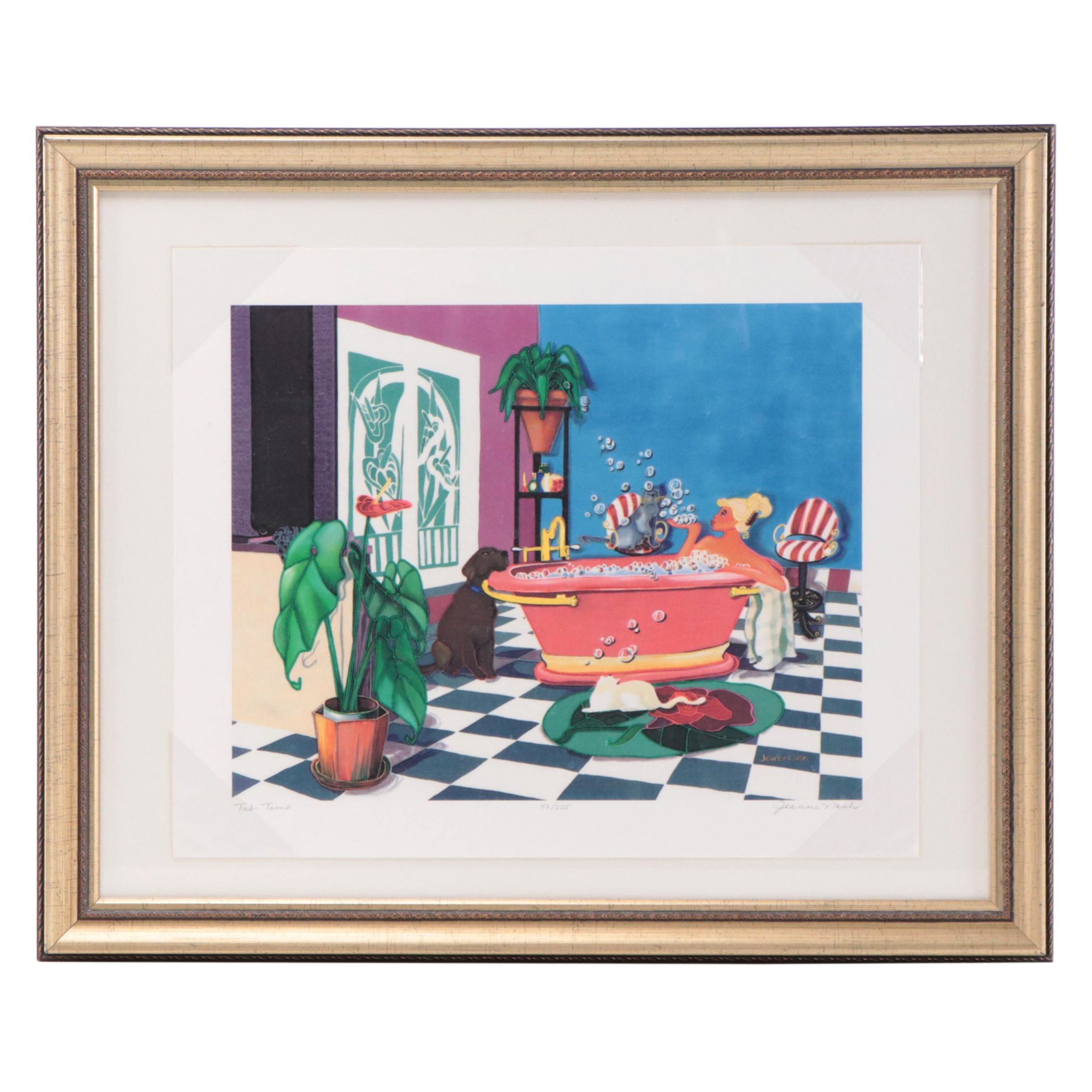 Jeanne Nash Giclée "Tub Time," 21st Century