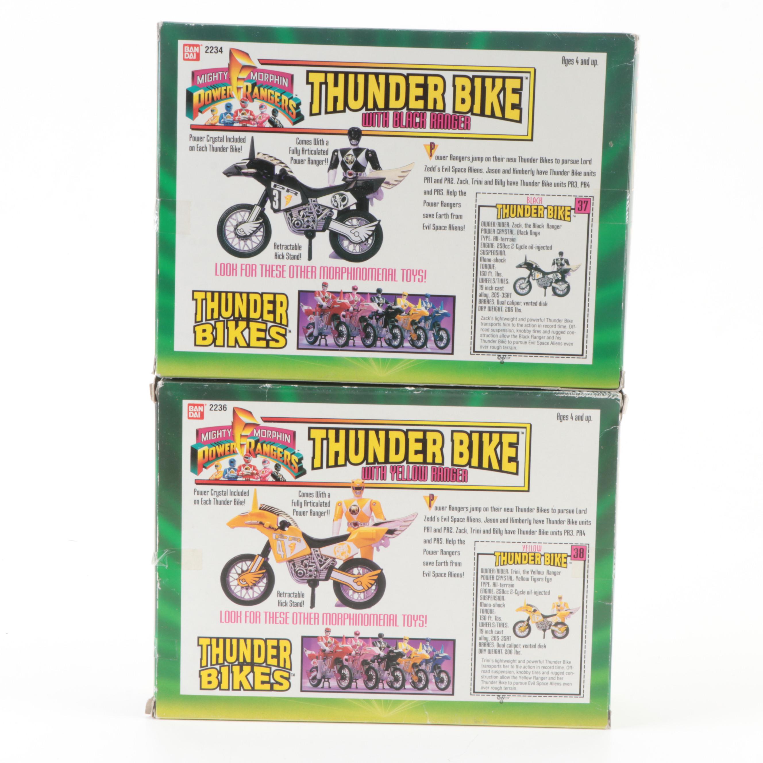 Bandai Mighty Morphin Power Rangers with Thunder Bikes and Goo Fish
