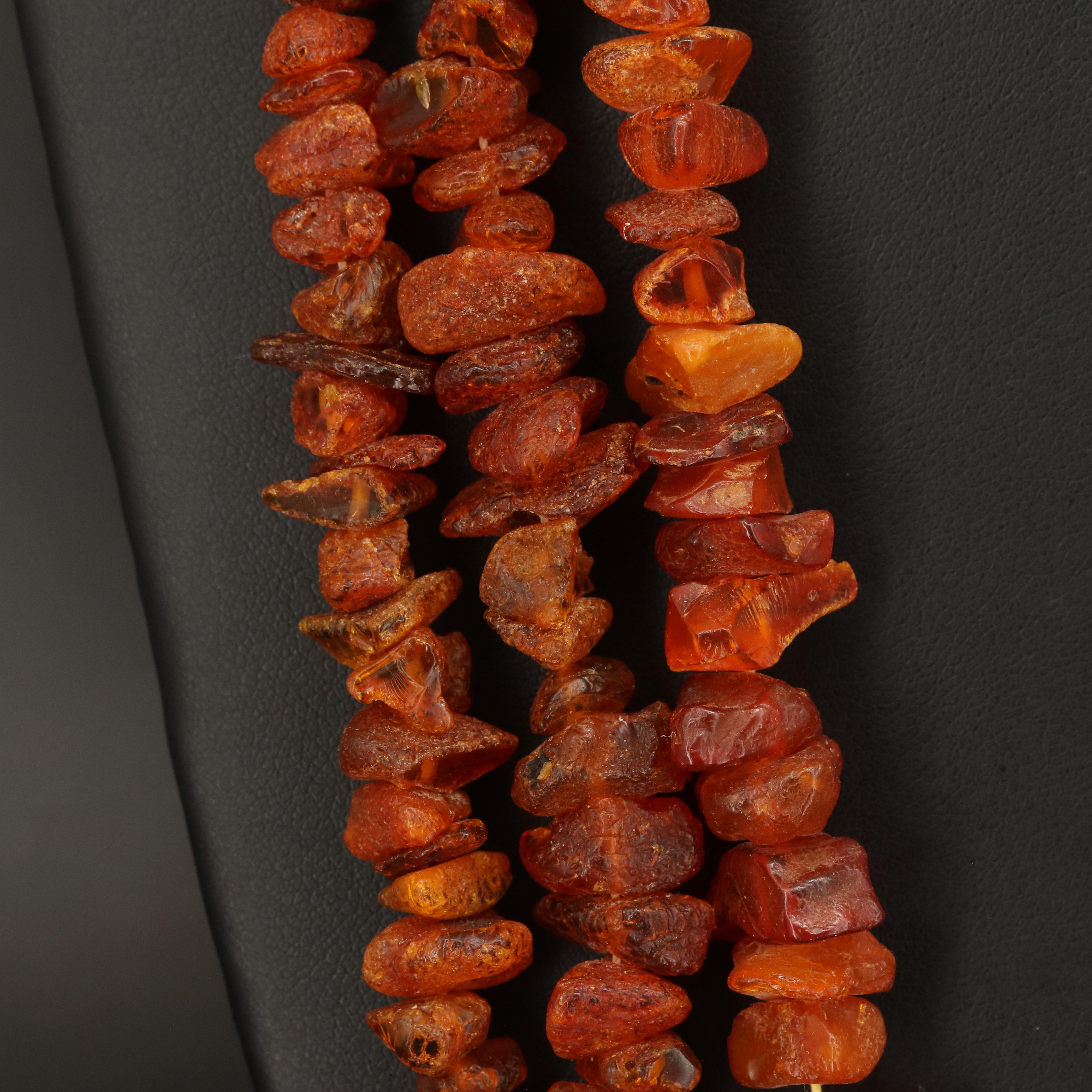 Graduated Copal Beaded Necklaces