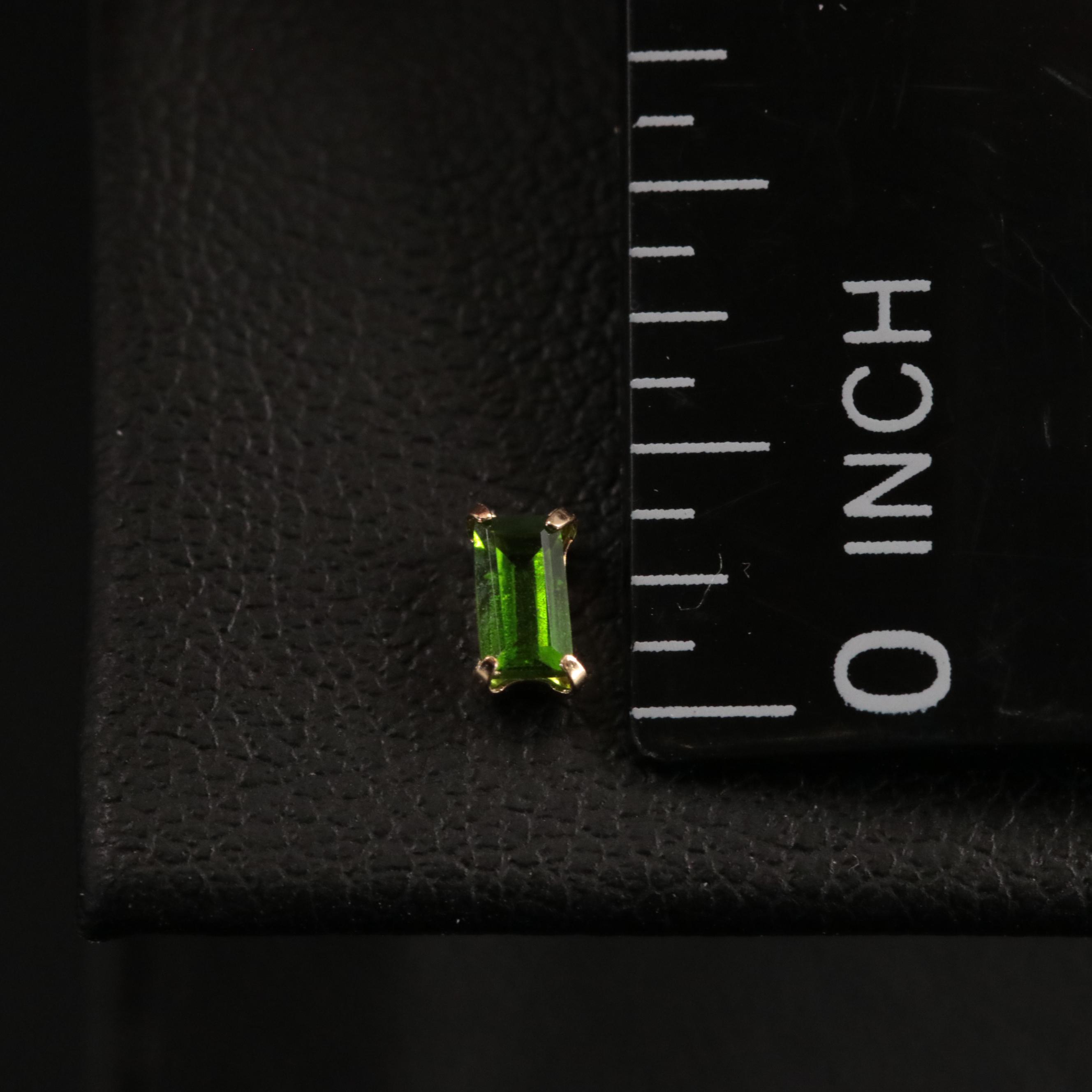 18K Diopside Stud Earrings