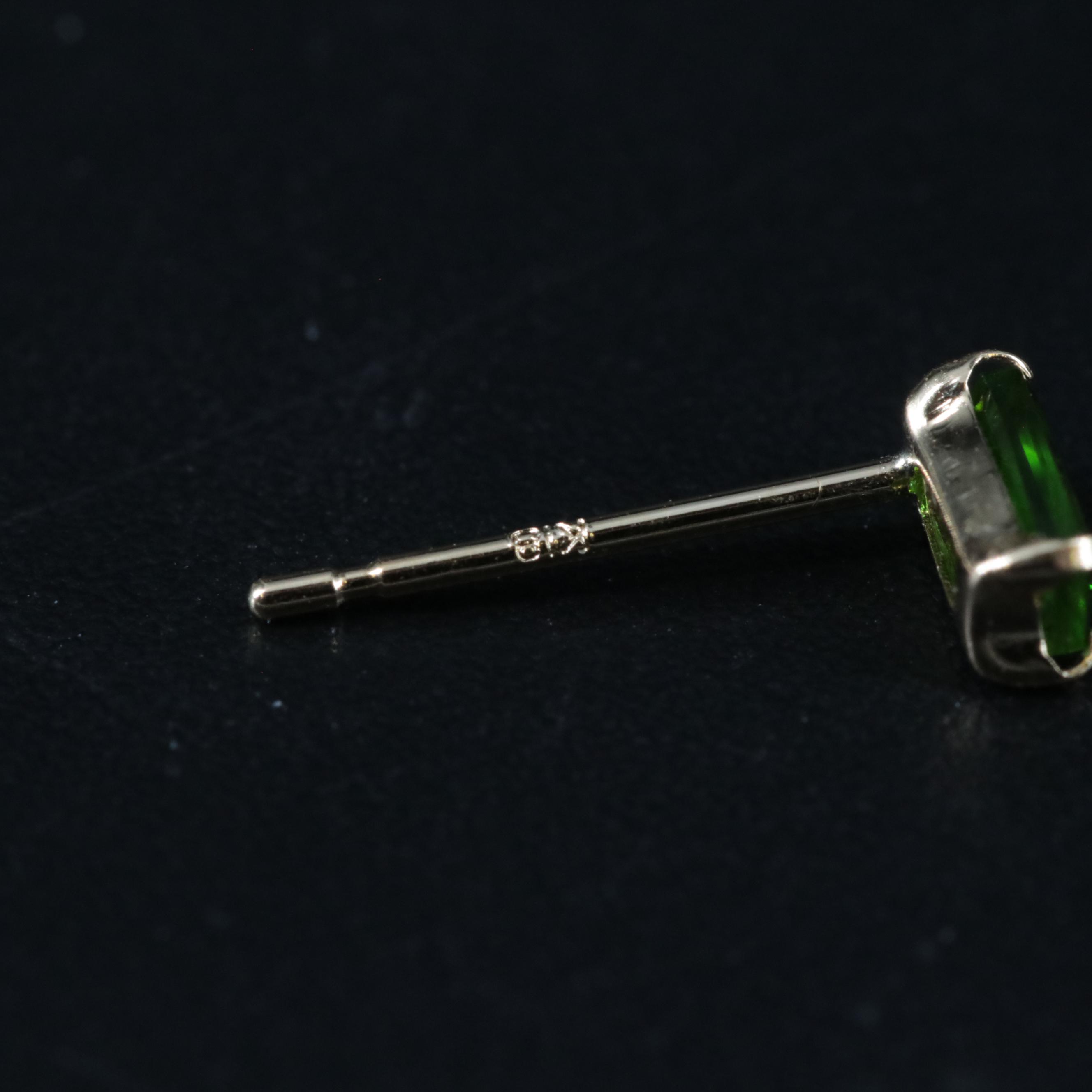 18K Diopside Stud Earrings