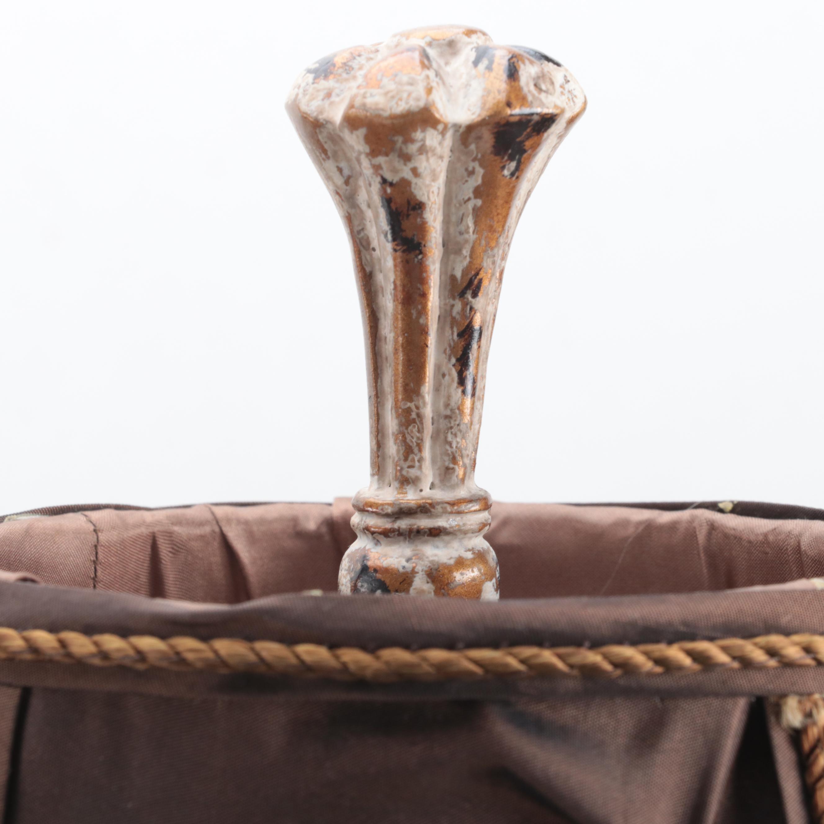 French Neoclassical Style Resin Acanthus Leaf Table Lamps