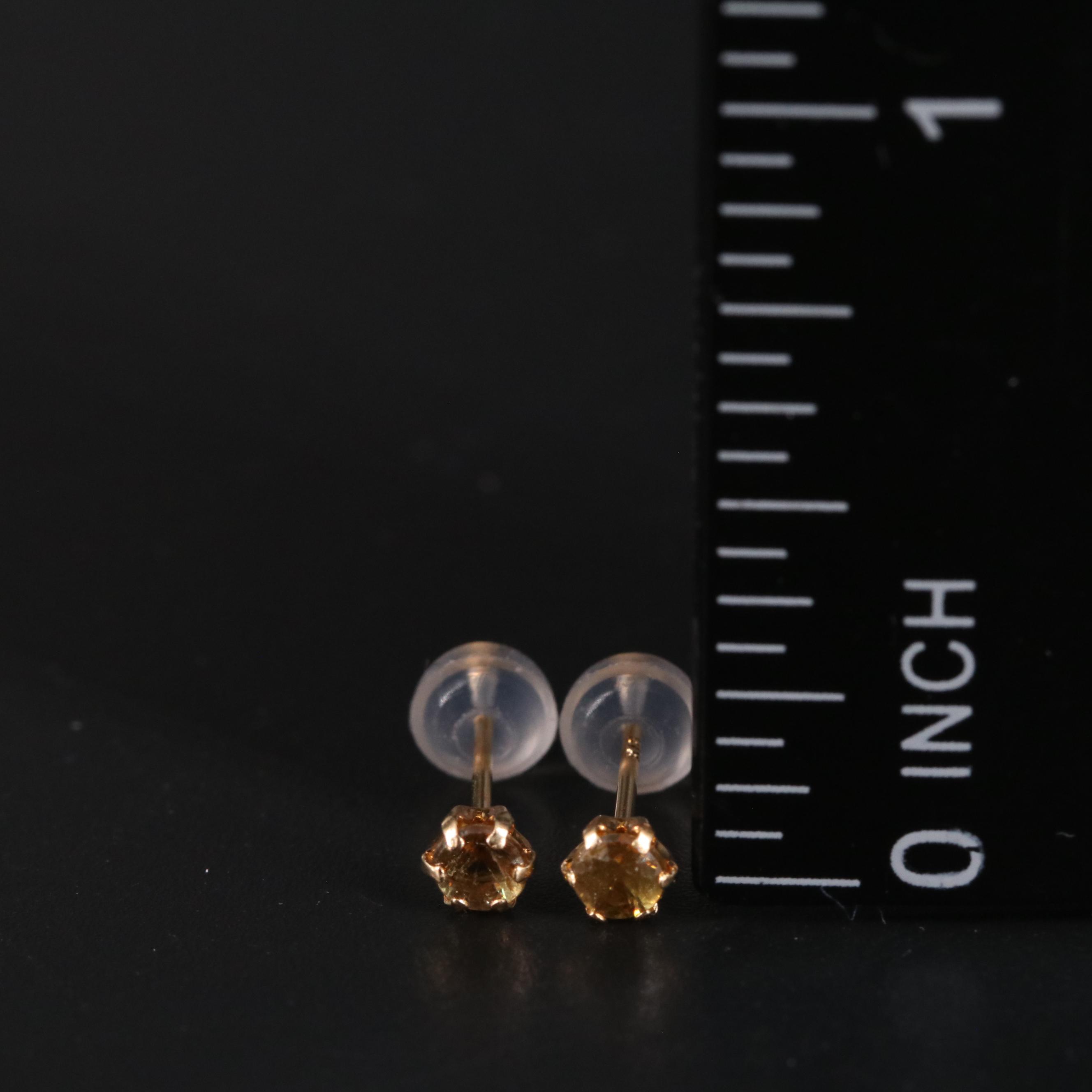 18K Demantoid Garnet Stud Earrings