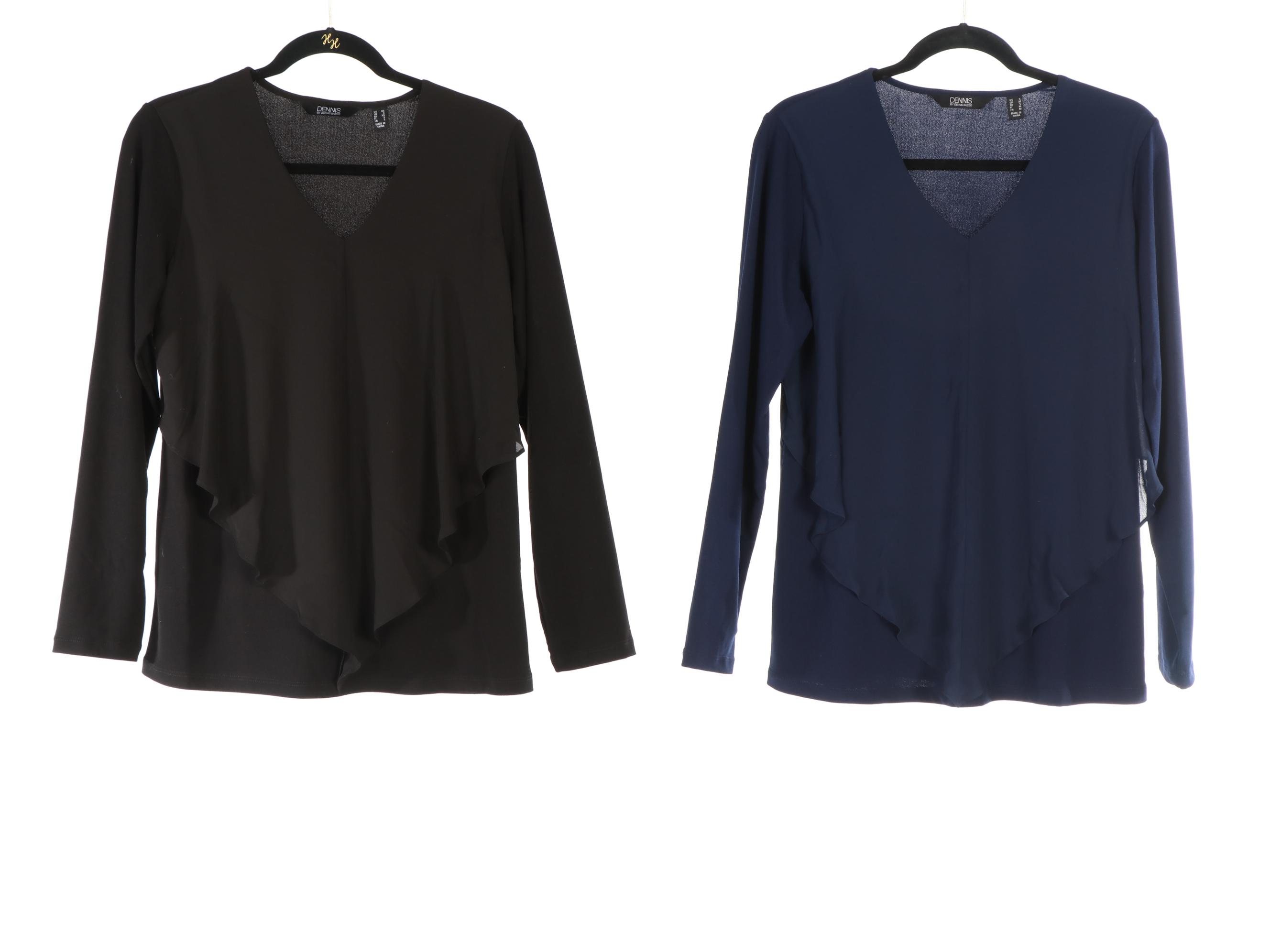 Dennis Basso Tweed Suiting Jackets and Front Drape Tops