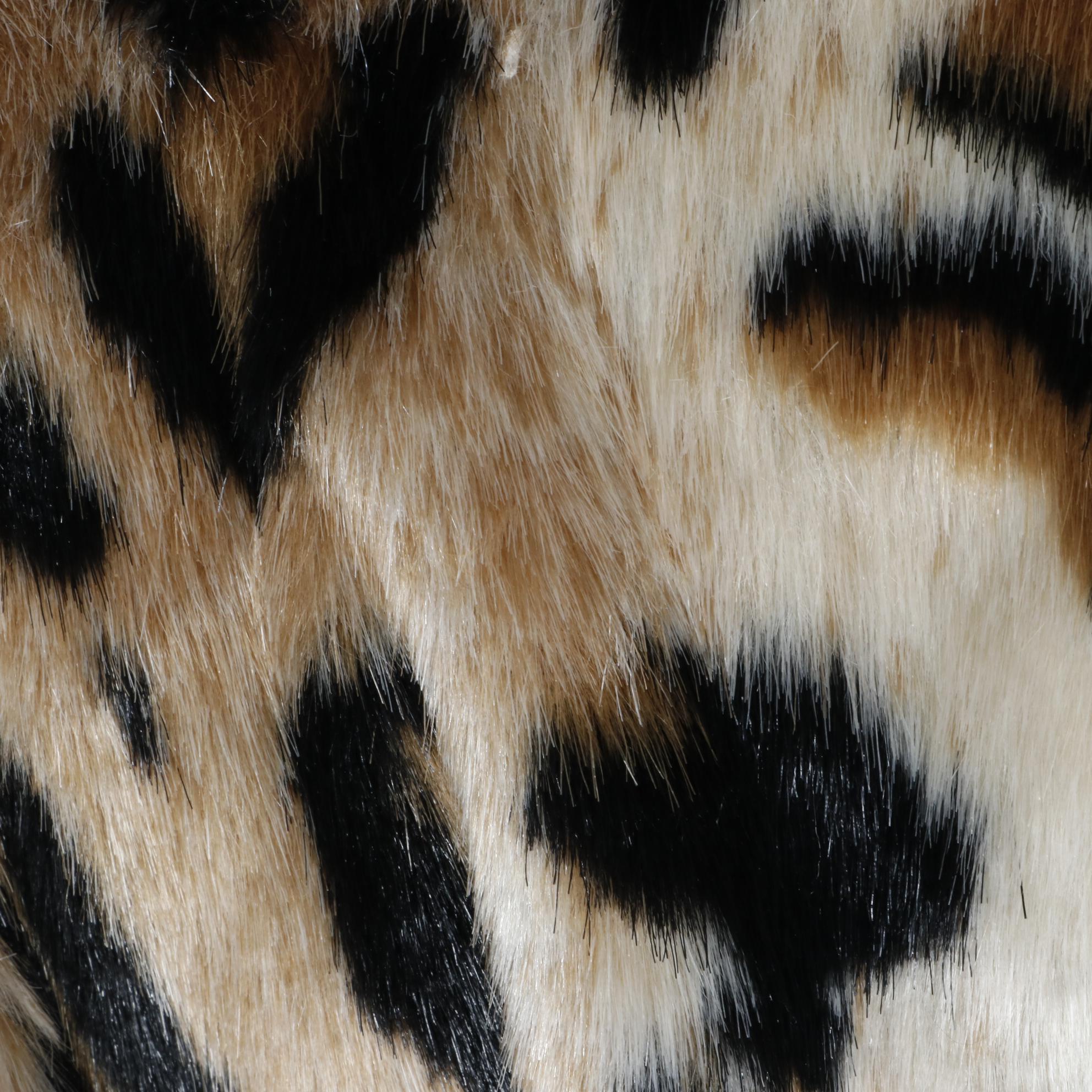 Dennis Basso Madison Avenue Collection Faux Leopard Print Coat