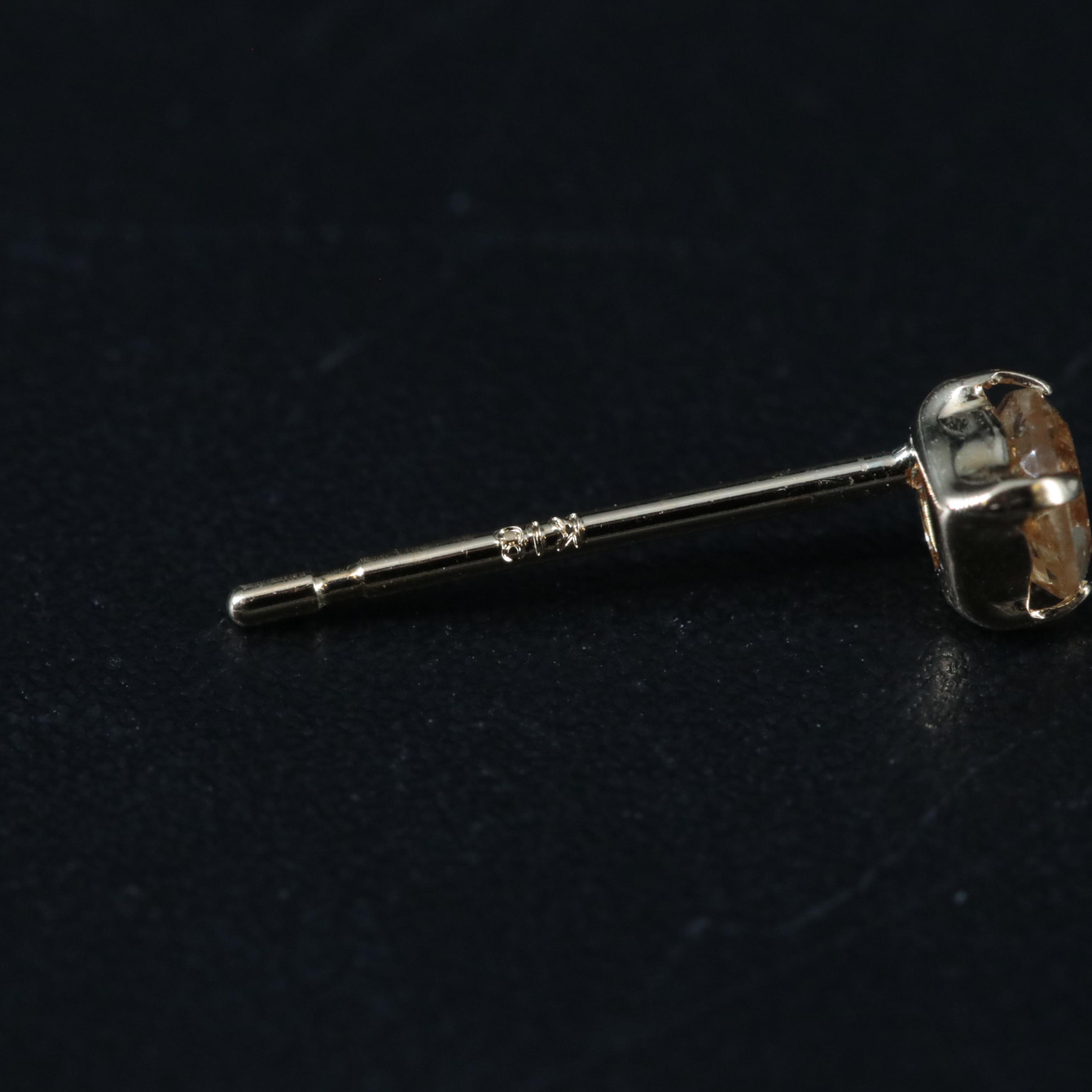 18K Garnet Stud Earrings