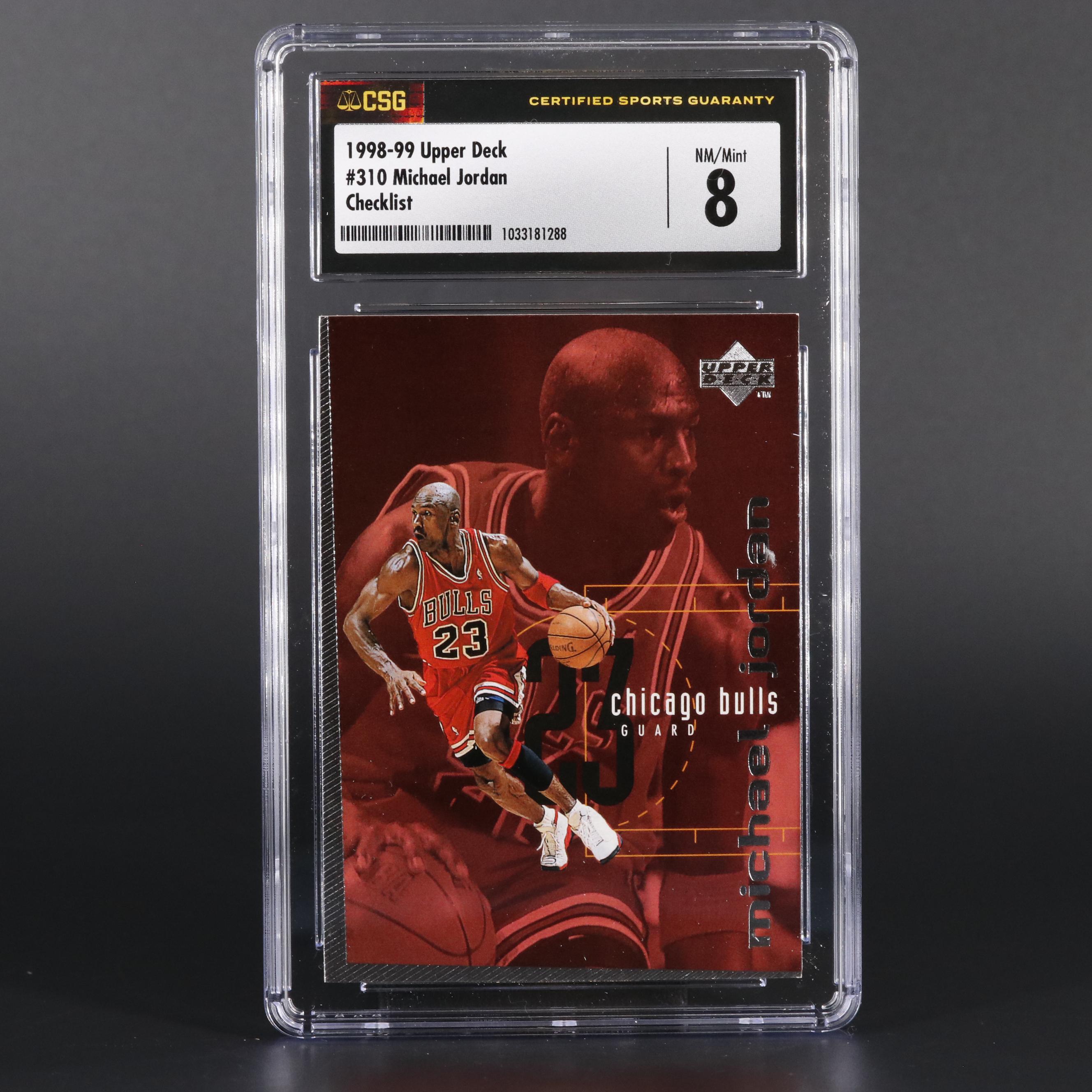 1998-99 Upper Deck Checklist Michael Jordan CSG 8 #310 Chicago Bulls