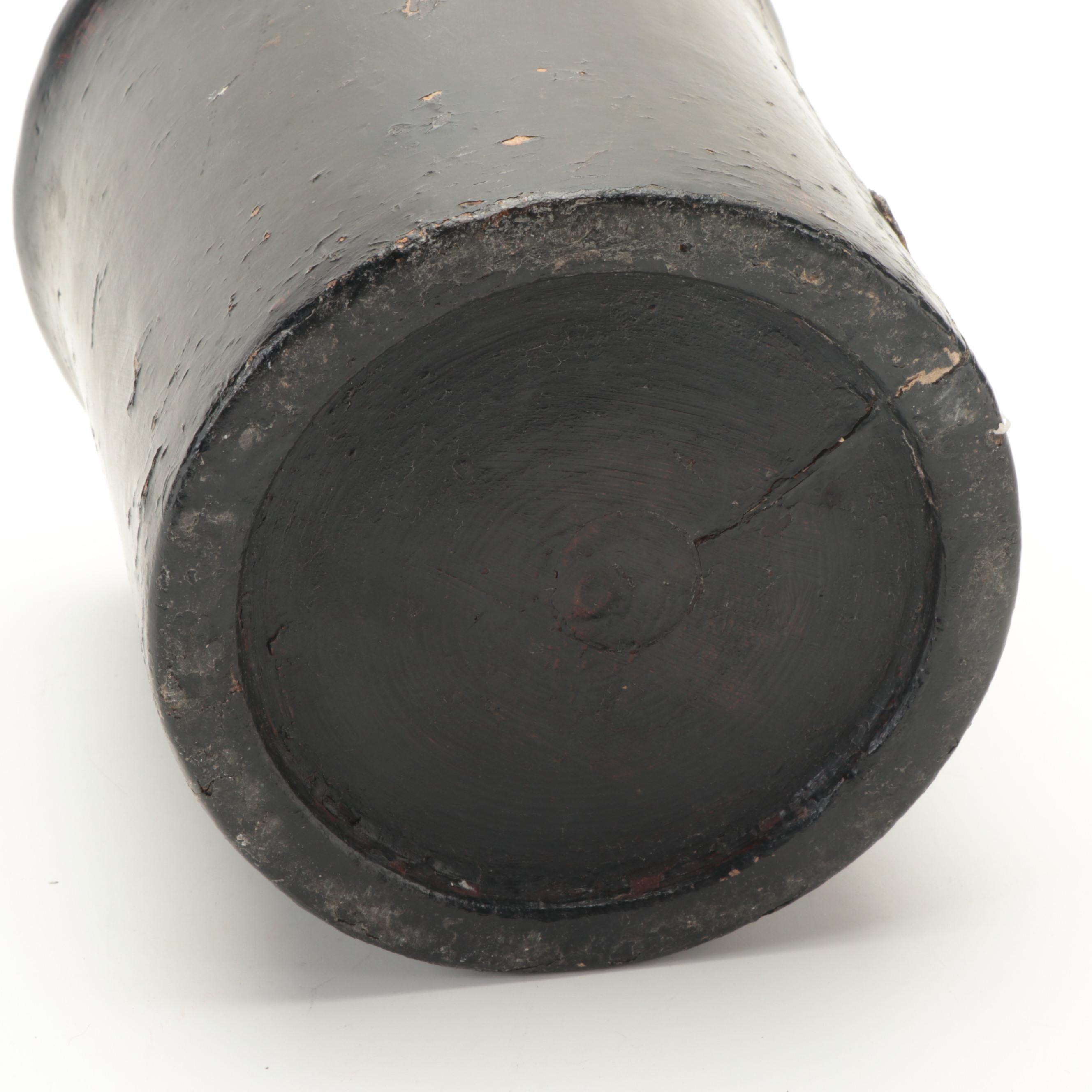 Japanese Bamboo Ikebana Vase with Other East and Southeast Asian Lacquerware