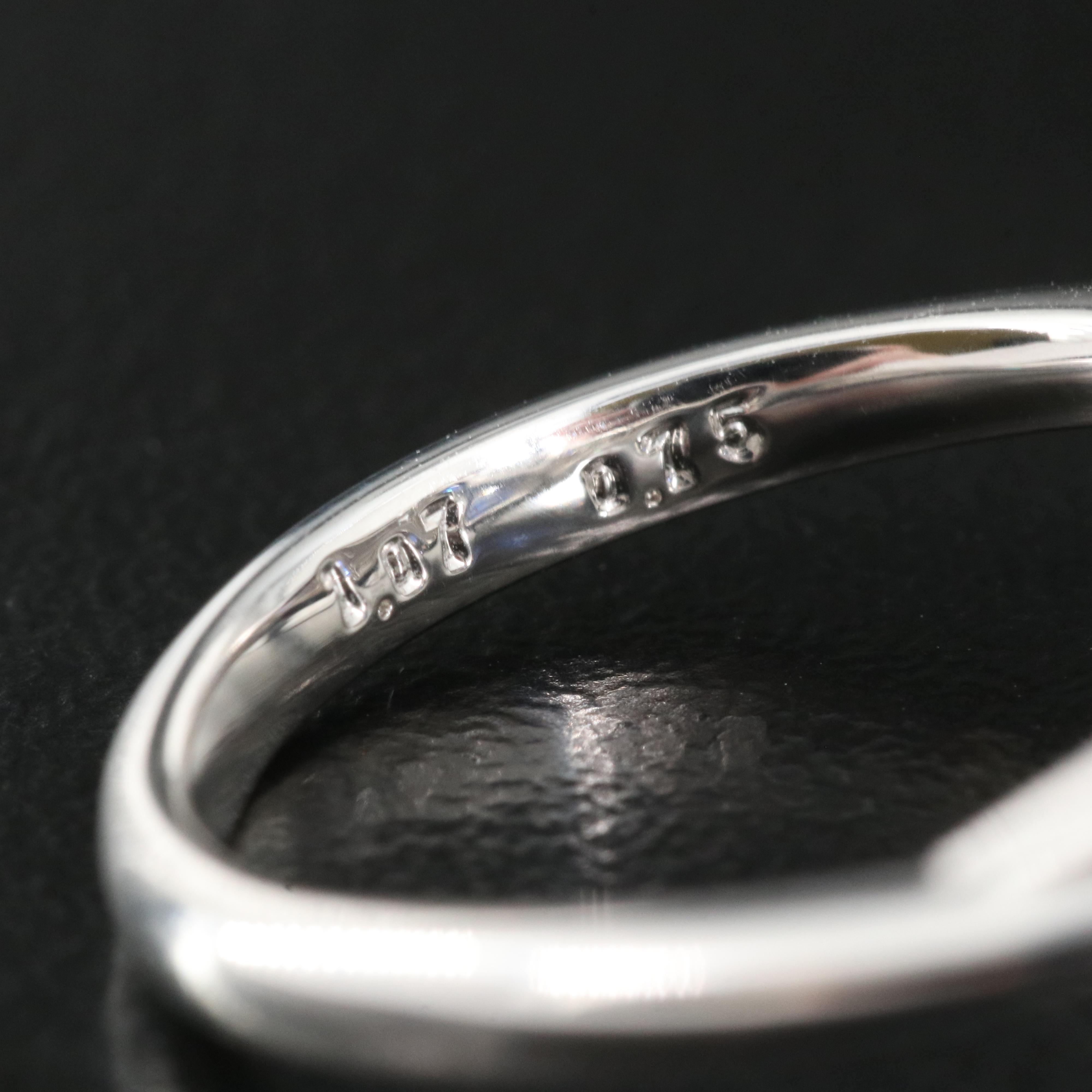 Platinum 1.07 CT Sapphire and Diamond Ring