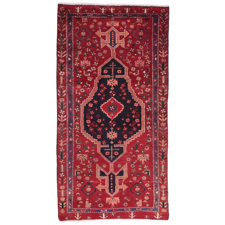 3'4 x 7'4 Hand-Knotted Persian Malayer Area Rug