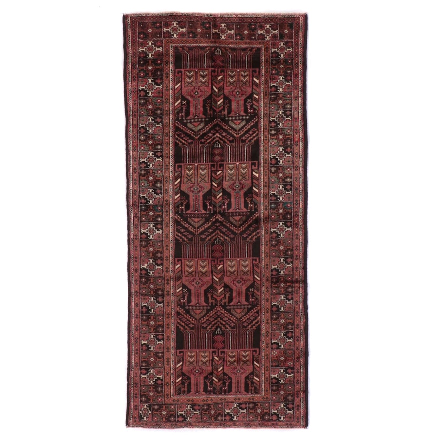 4'1 x 9'5 Hand-Knotted Northwest Persian Village Area Rug