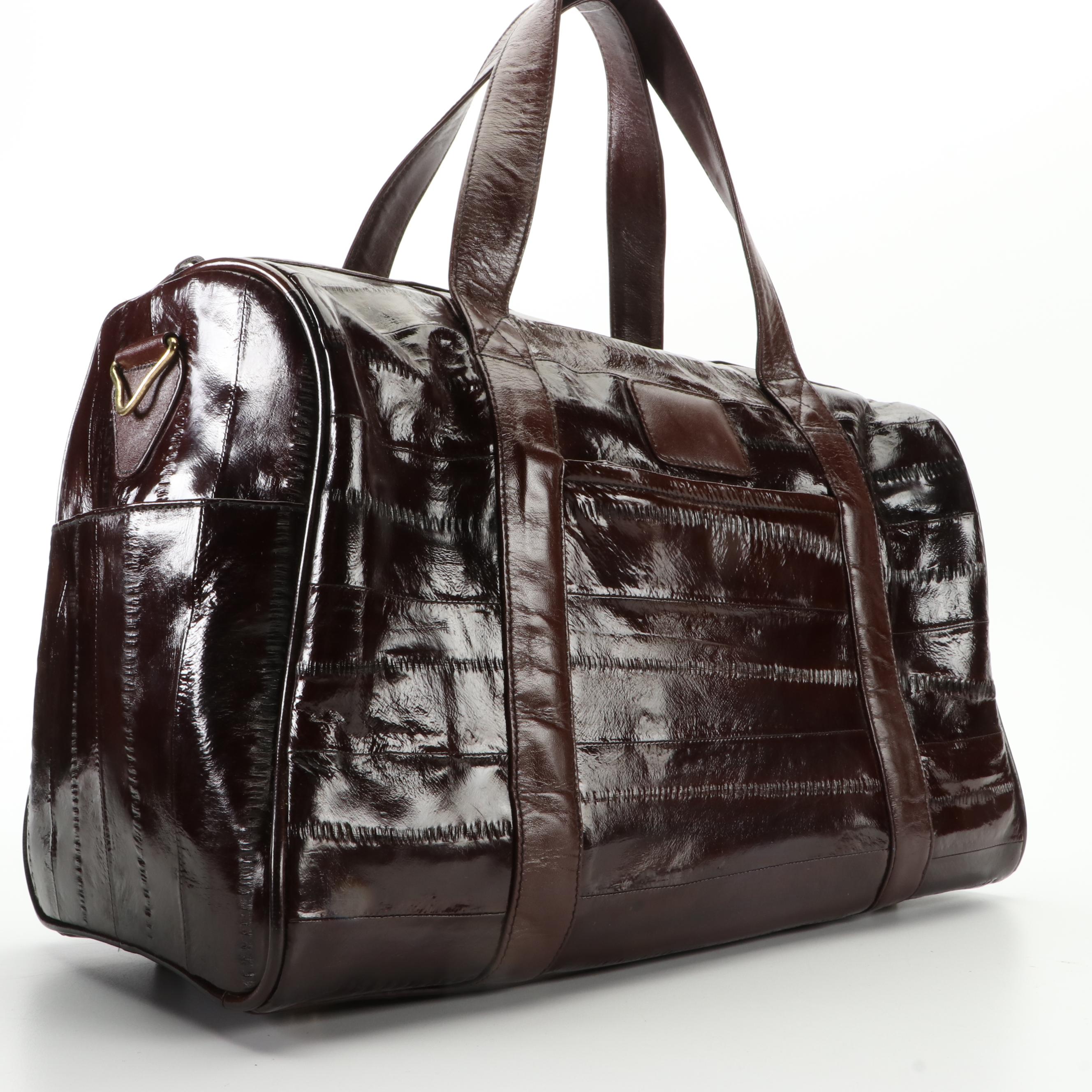 Eel Skin and Leather Shoulder Bags