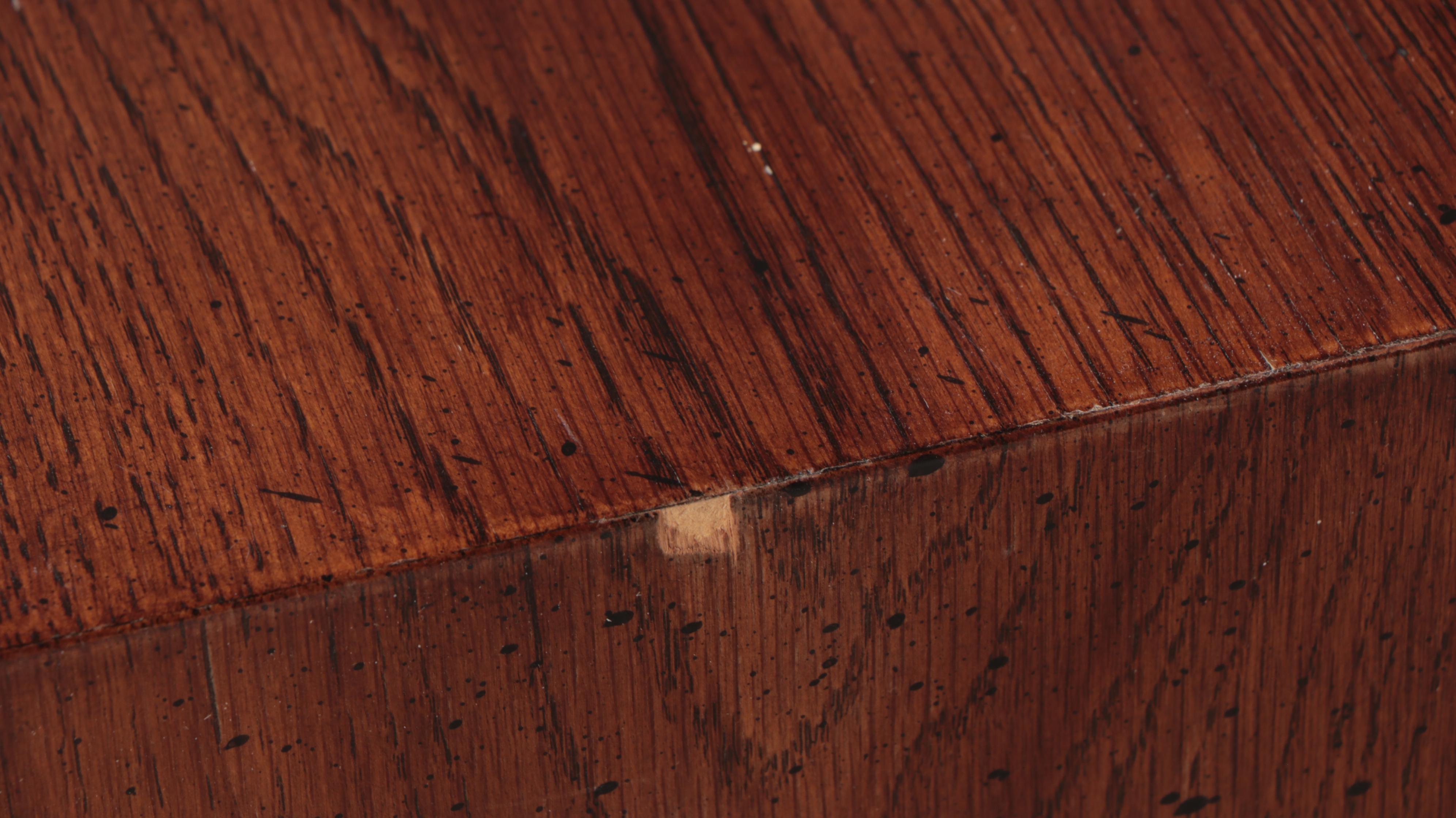 Henredon Campaign Style Brass-Mounted Oak Seven-Drawer Chest