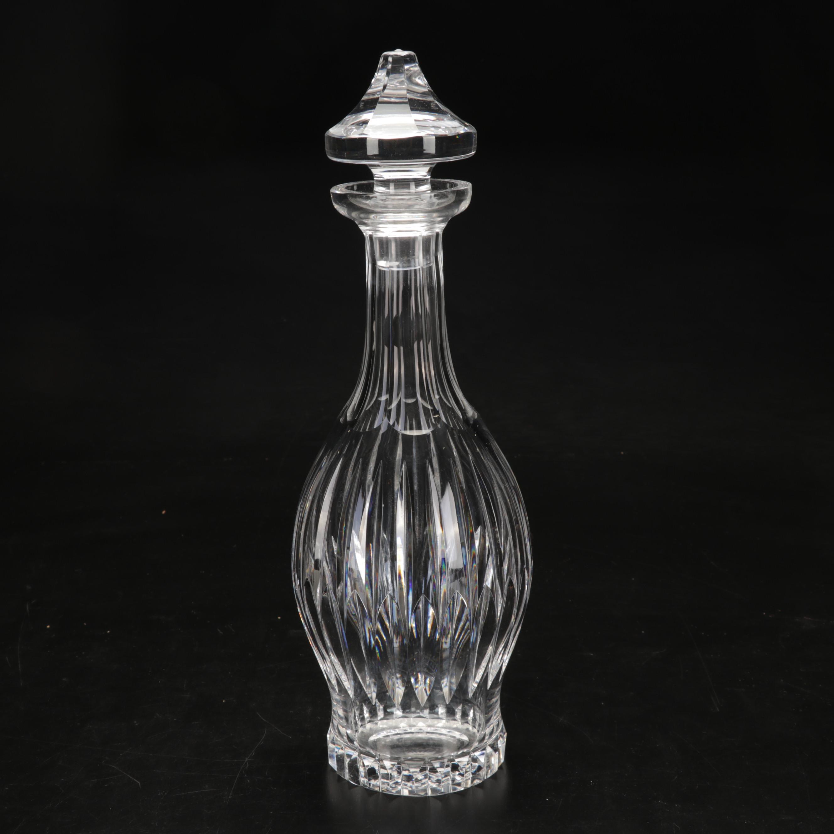 Four Pieces of Waterford with Carina Decanter and Snow Crystals Bowl