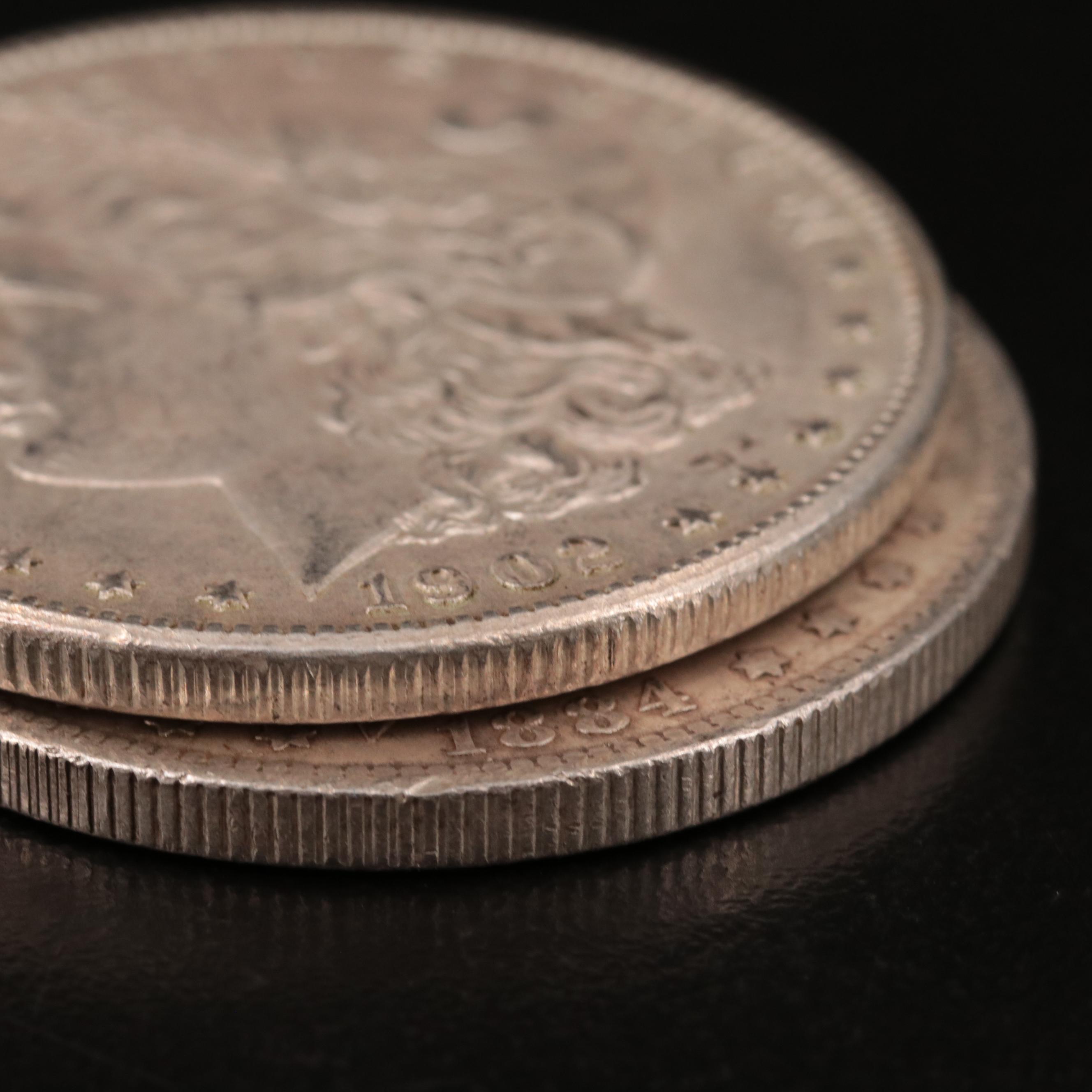 1884-O and 1902-O Morgan Silver Dollar