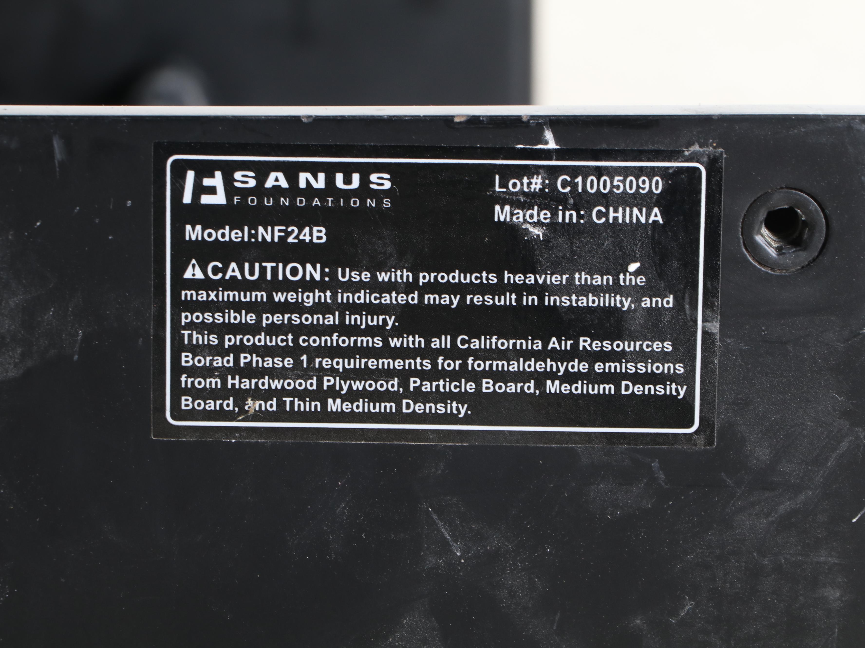 Infinity Primus Bookshelf Speakers on Stands, Sanus Full Motion TV Wall Mount