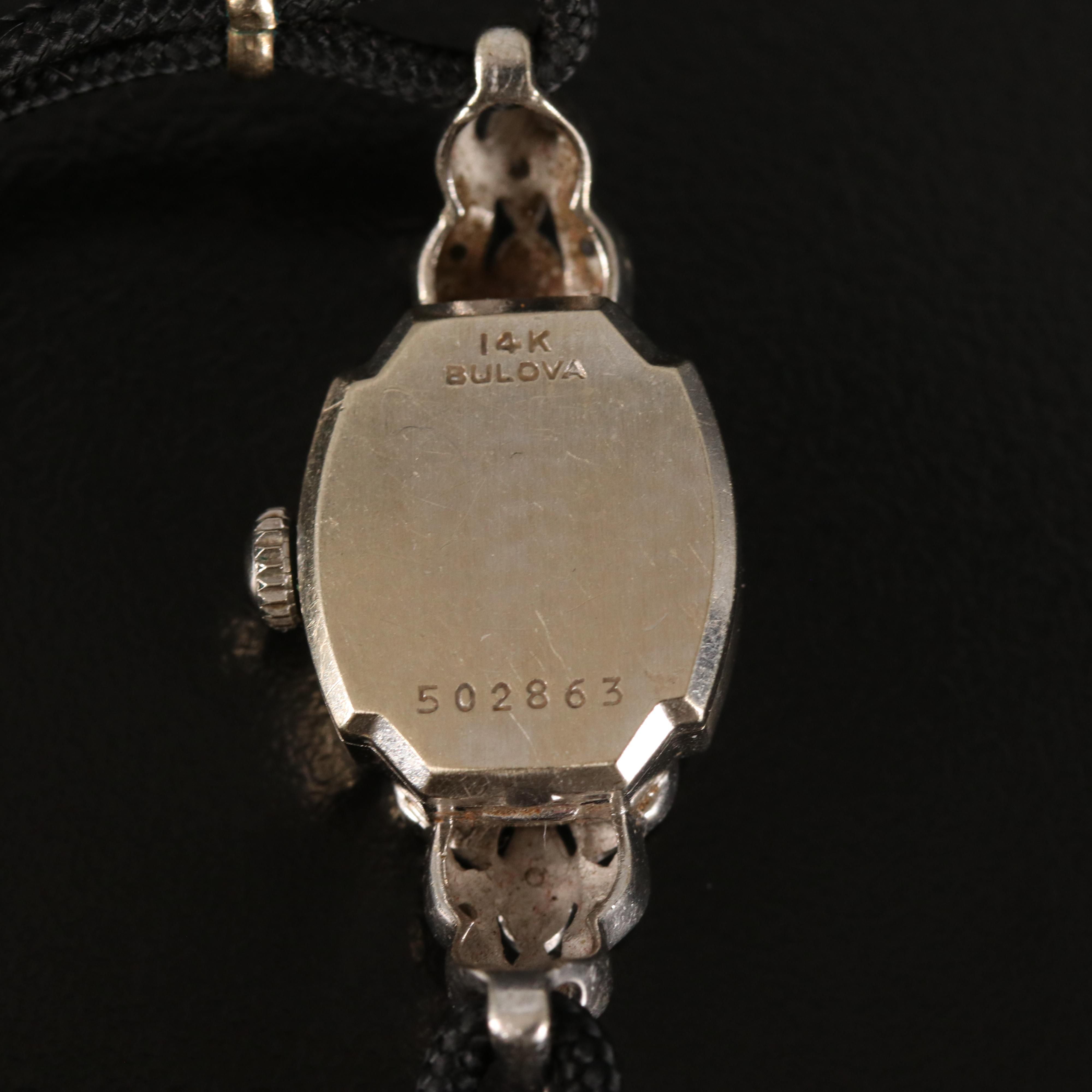 14K and Diamond Bulova Vintage Watch