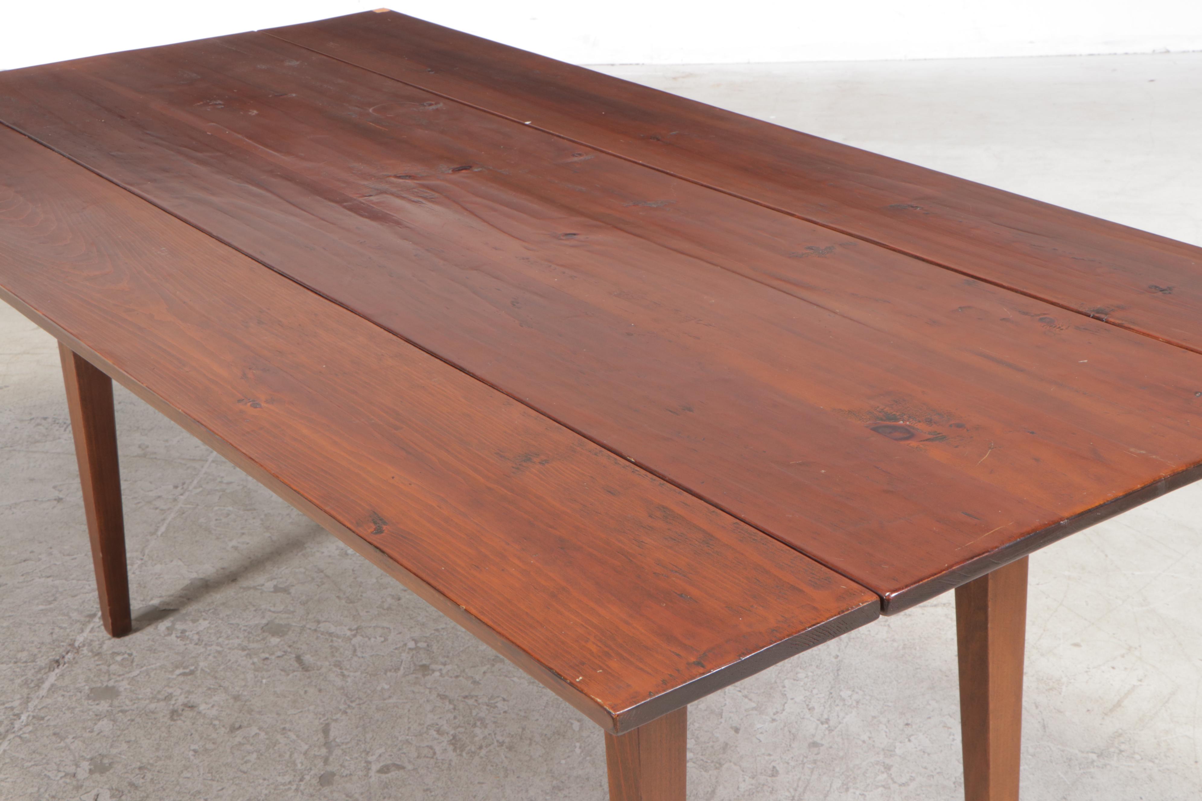 Stephen von Hohen "Bucks County Collection" Pine Harvest Table and Bench