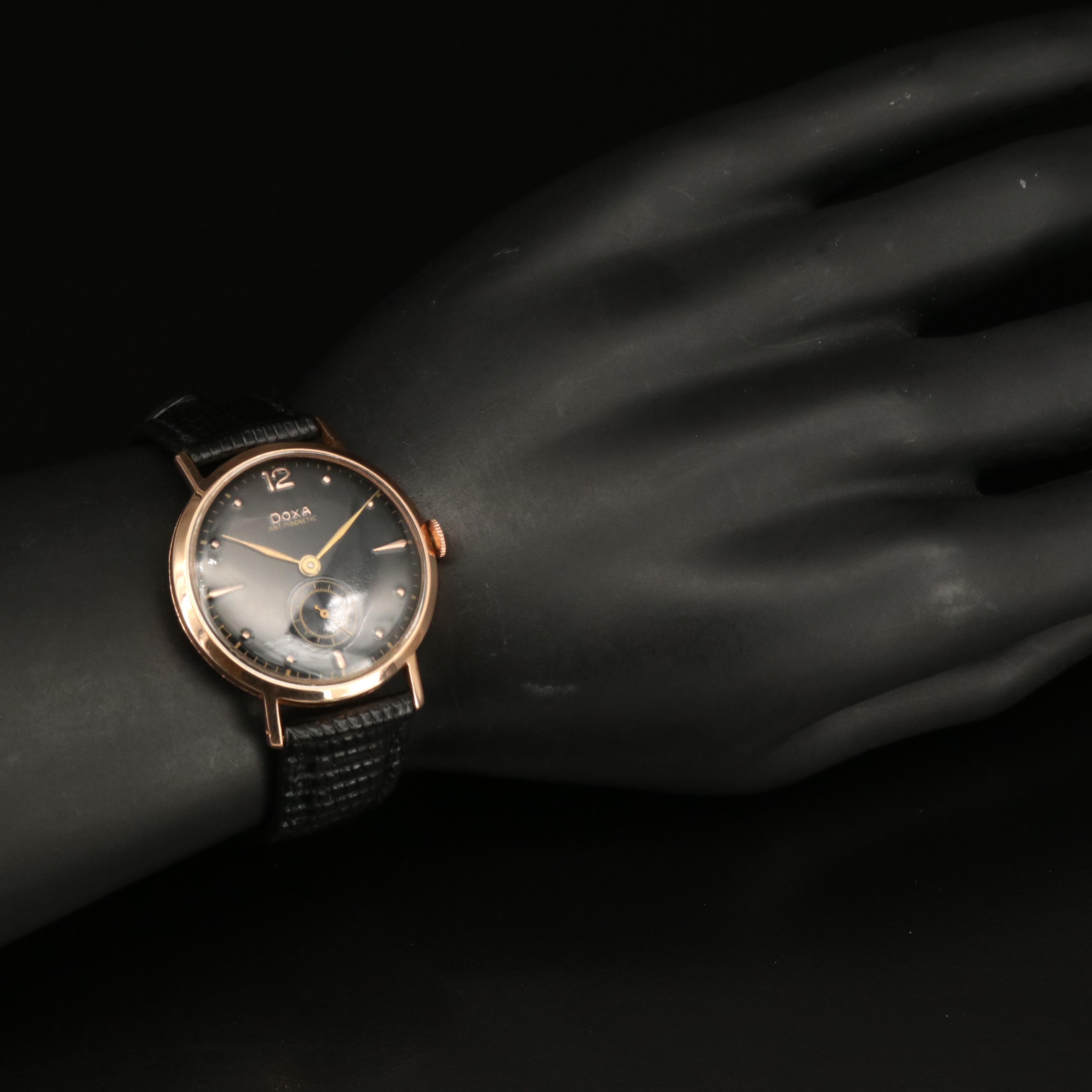 14K Rose Gold Doxa Hand-Wound Watch
