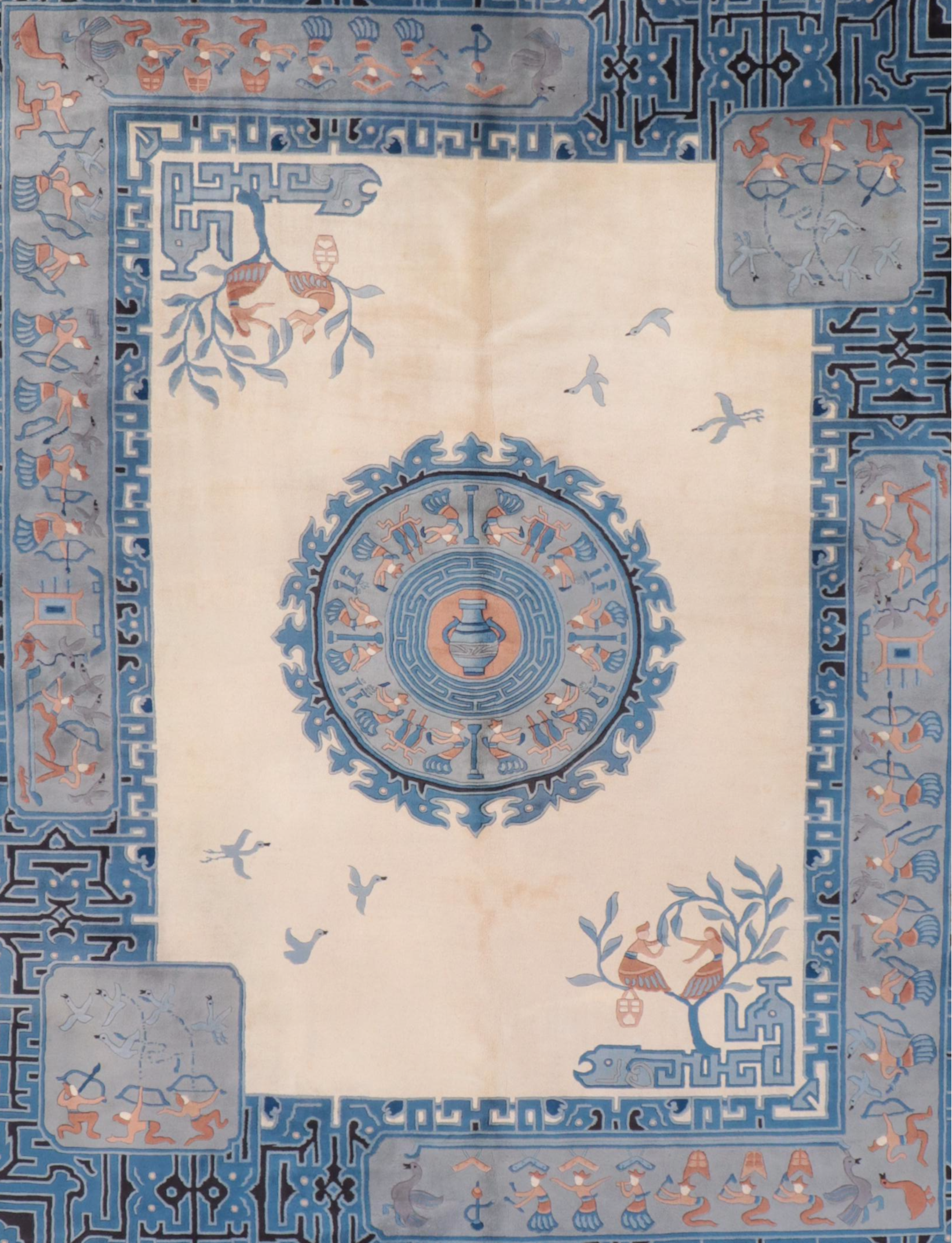 7'11 x 10'4 Hand-Knotted Chinese Peking Area Rug