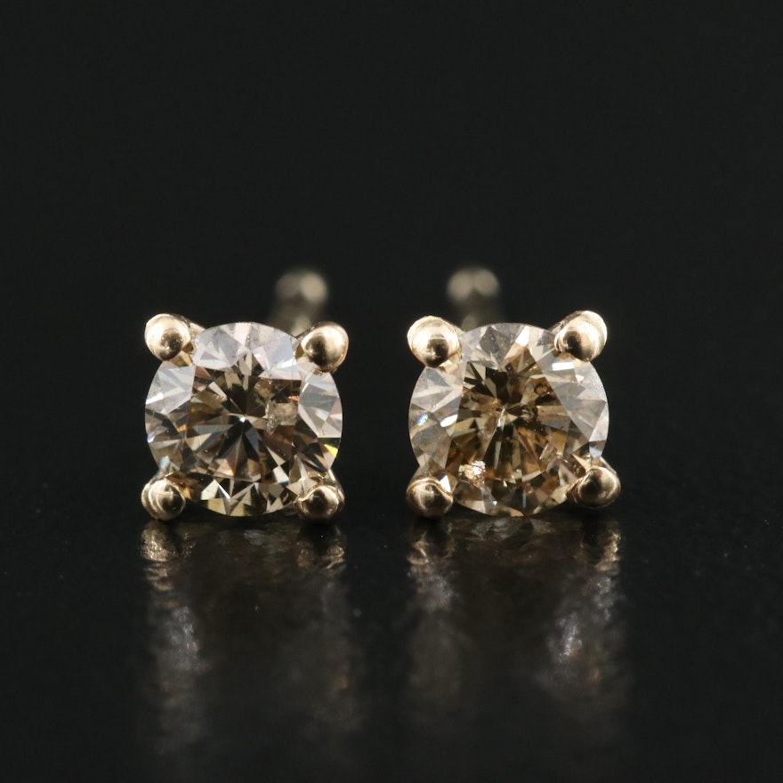 14K 0.36 CTW Diamond Stud Earrings