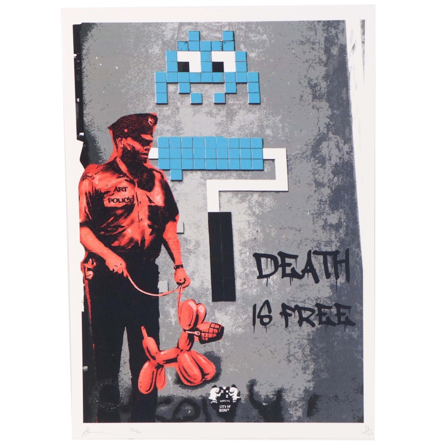 Death NYC Pop Art Graphic Print of Street Art, 2020