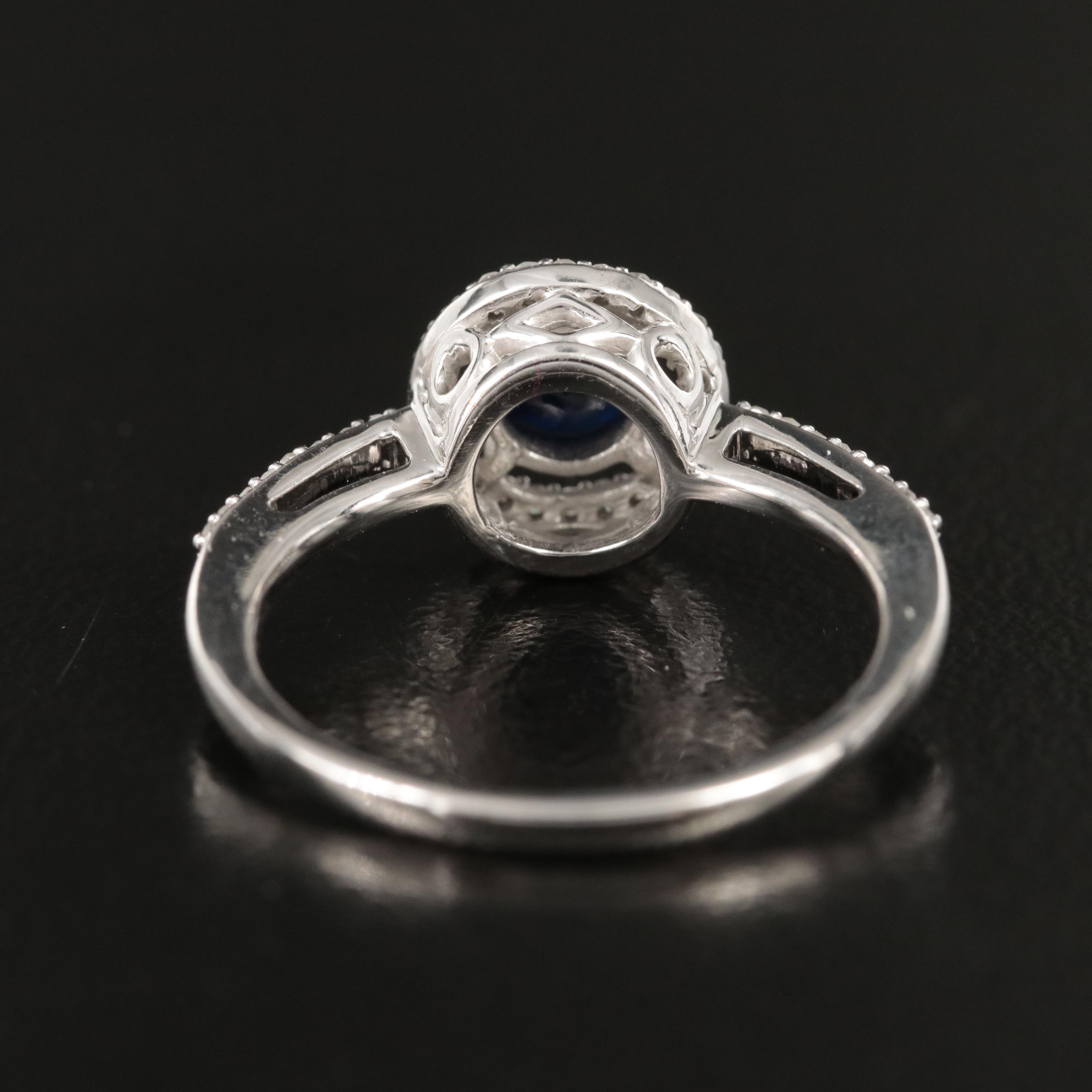 10K Sapphire and Diamond Ring