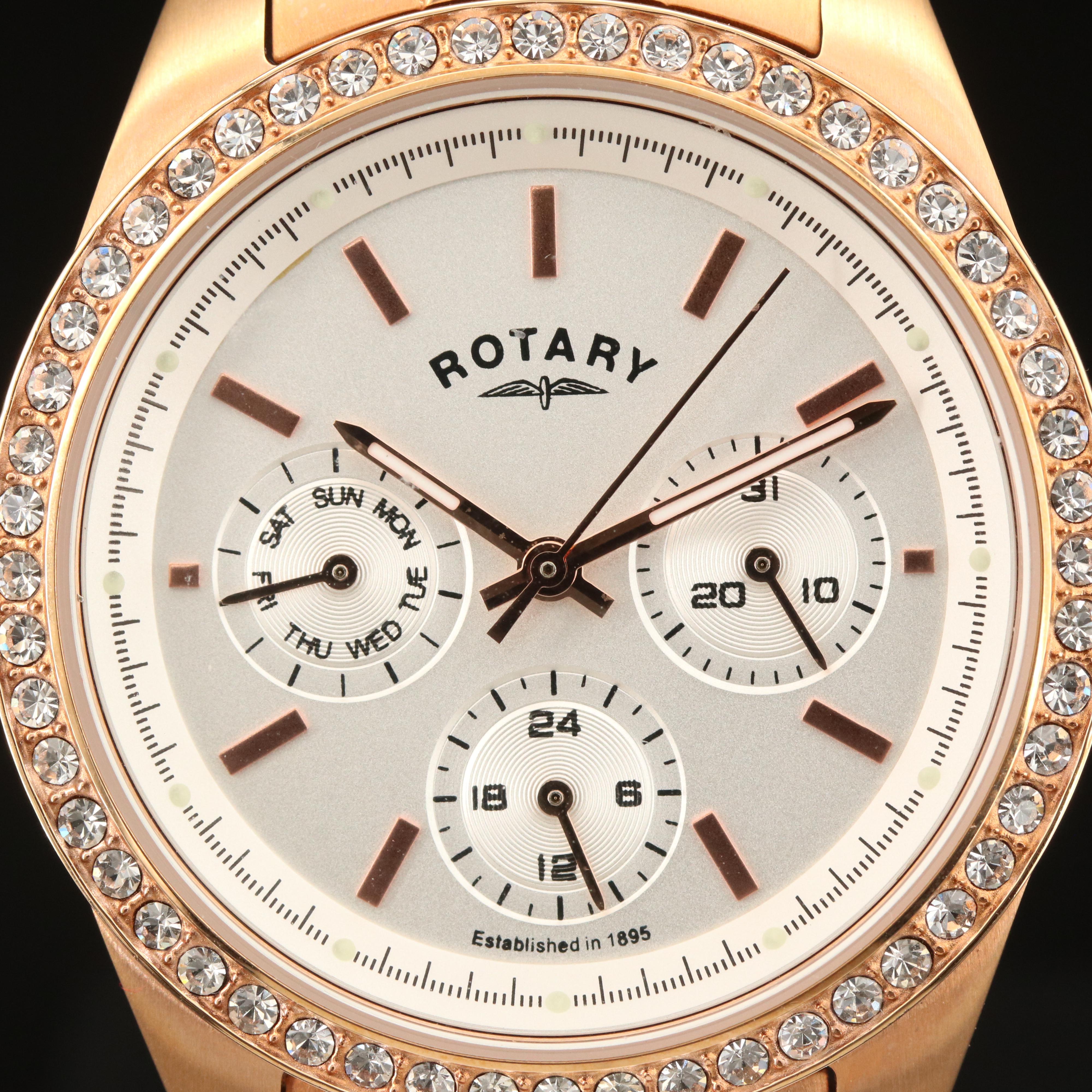 Rotary Rose Gold-Tone Day-Date Watch