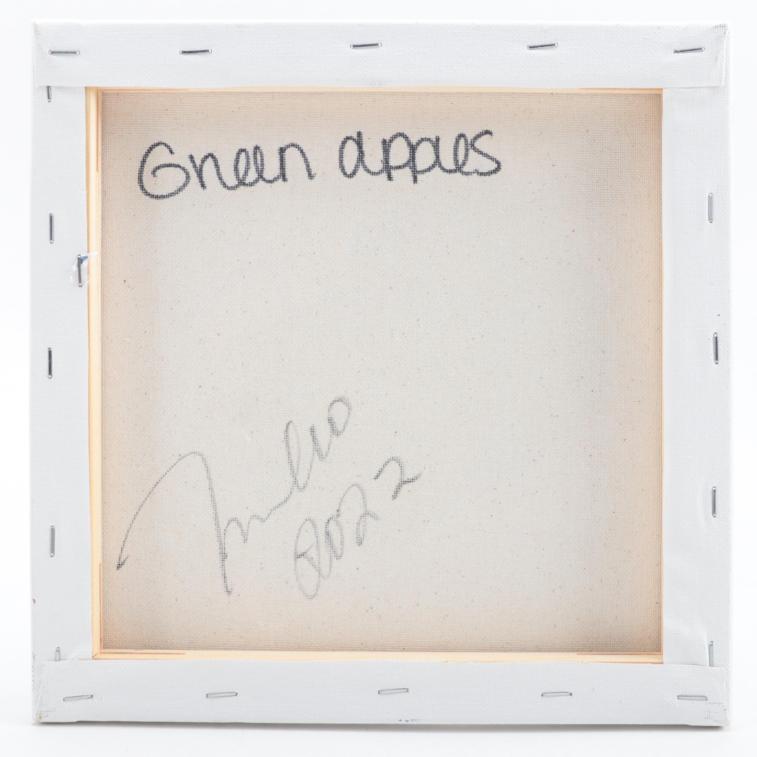 Jose Trujillo Oil Painting "Green Apples," 2022