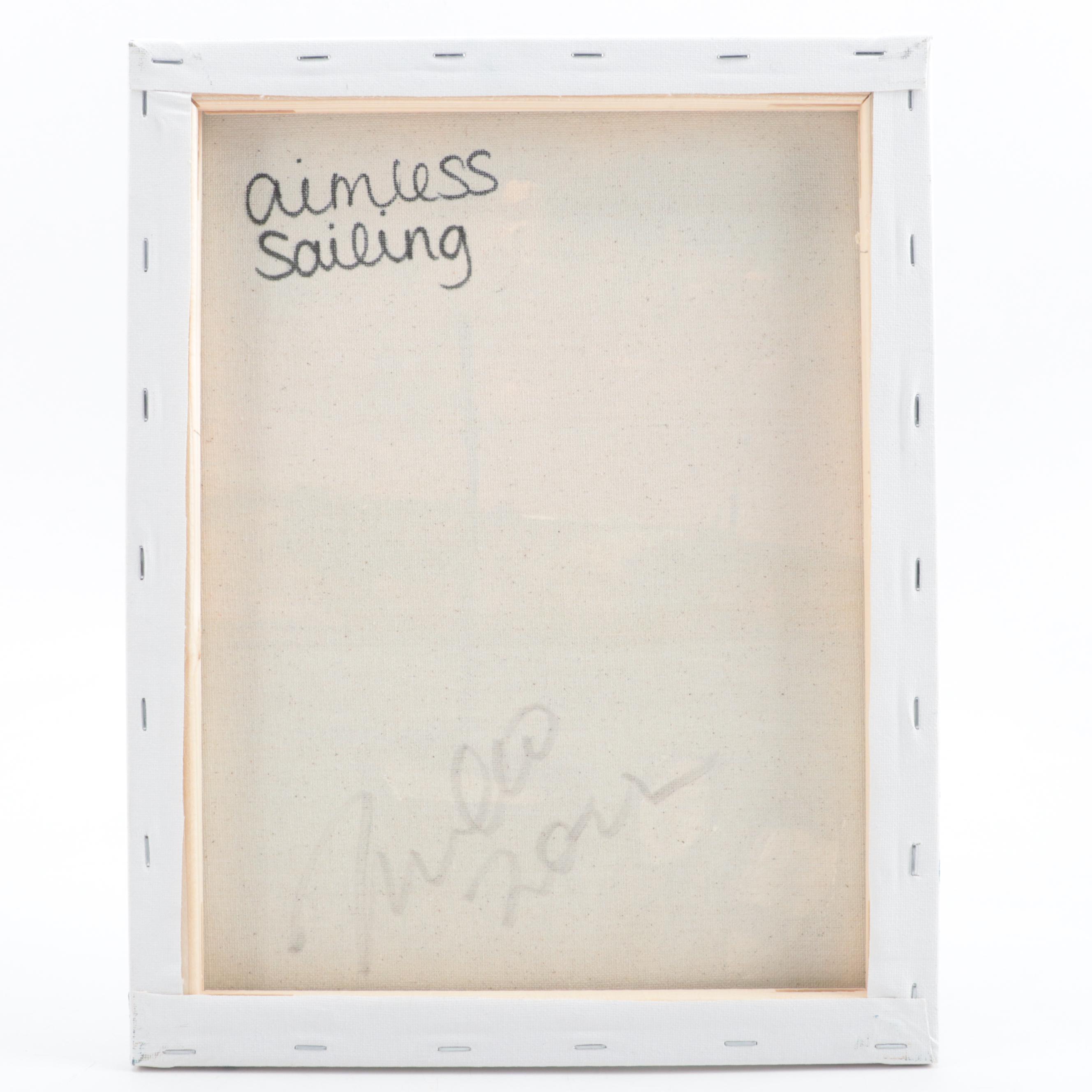 Jose Trujillo Oil Painting "Aimless Sailing," 2022