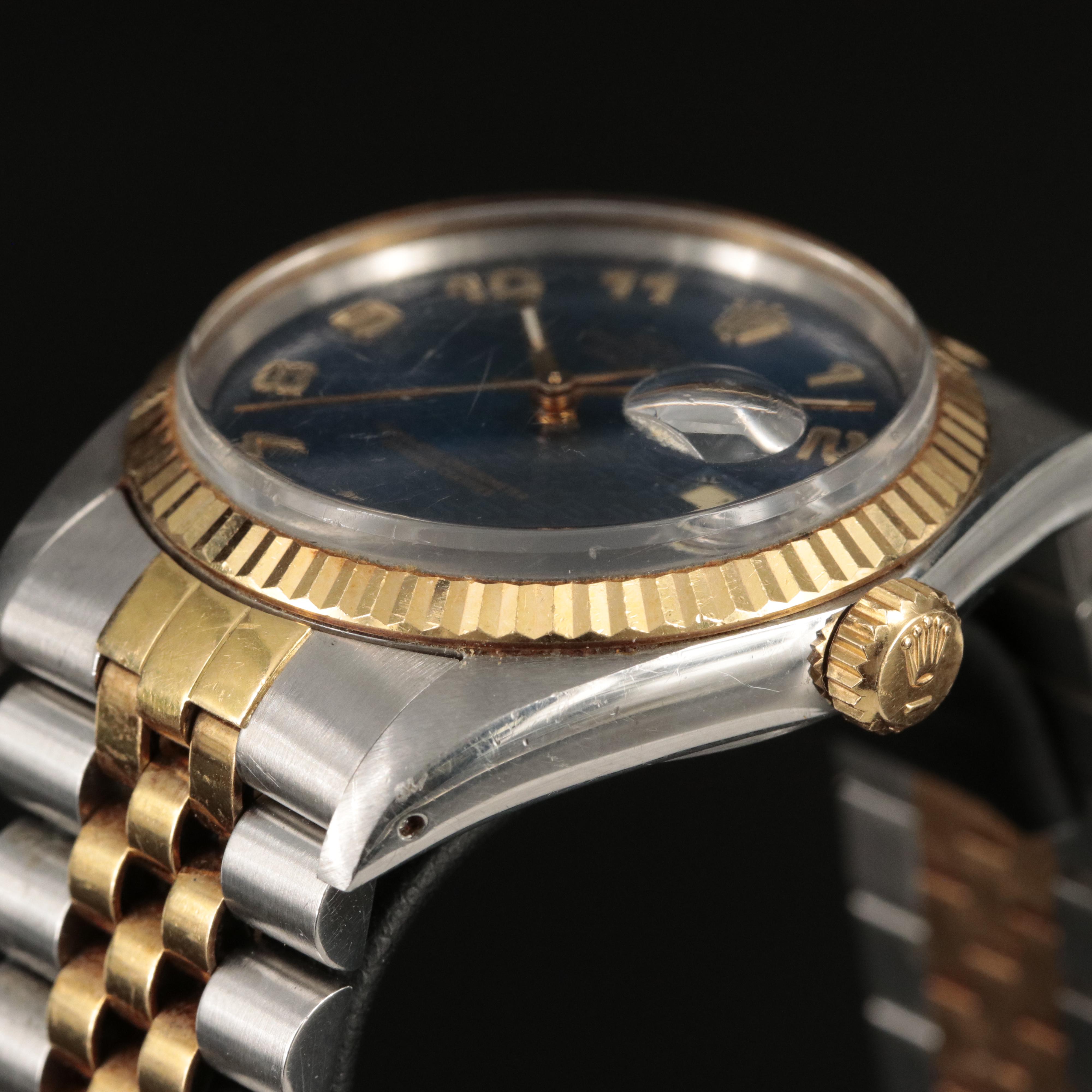 1986 Rolex Datejust Factory Jubilee Blue Dial Watch