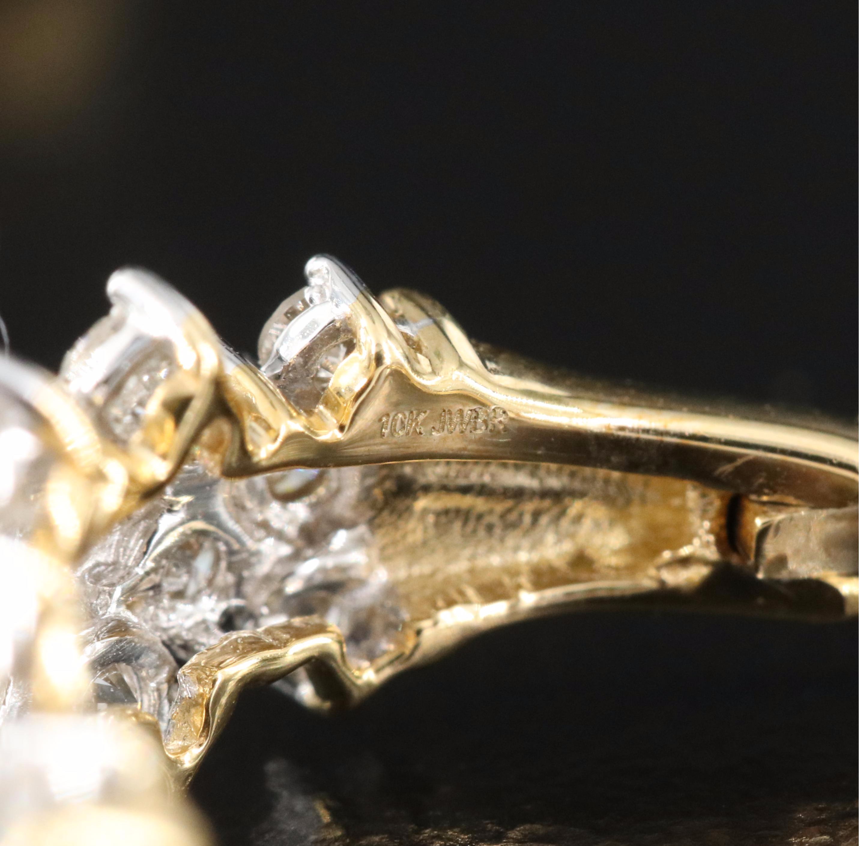 10K 2.00 CTW Diamond Hoop Earrings