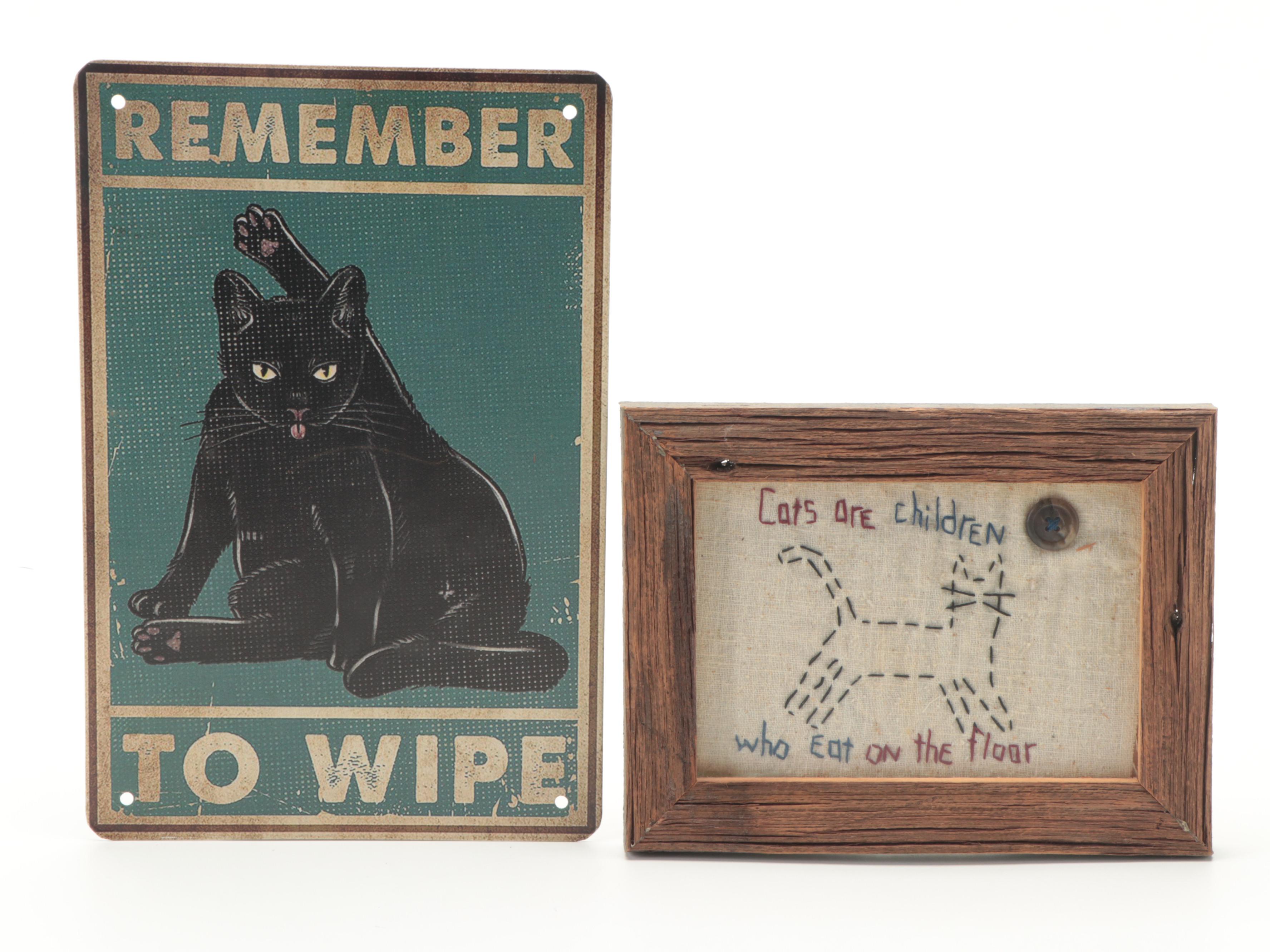 Giclée on Aluminum, Sampler and Other Cat Related Decor Items