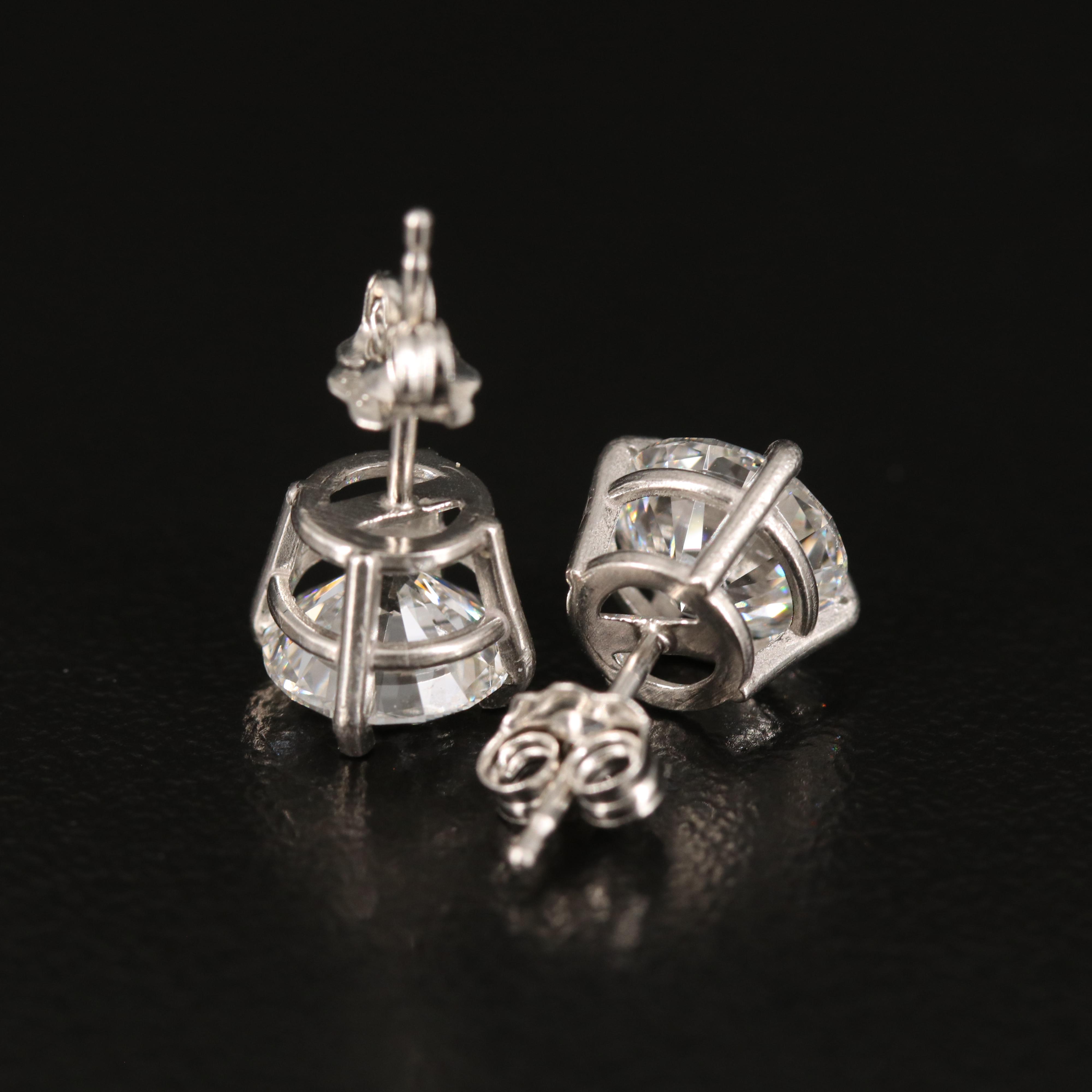 Platinum 2.72 CTW Lab Grown Diamond Stud Earrings with IGI Reports