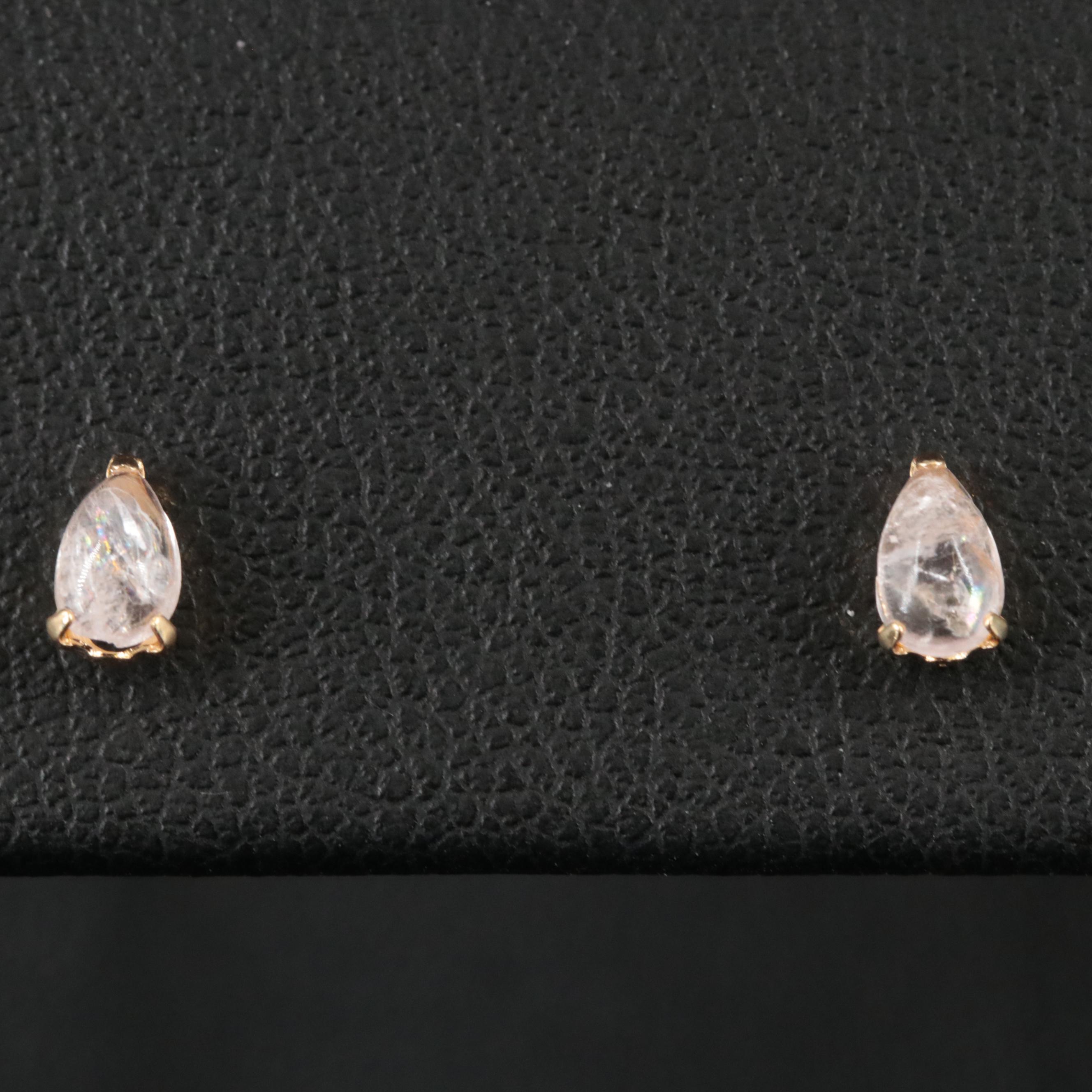 18K Morganite Stud Earrings