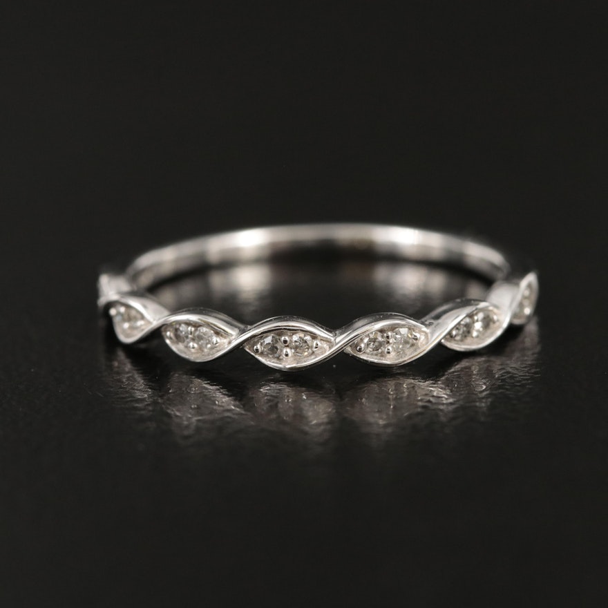 10K 0.10 CTW Diamond Braided Ring