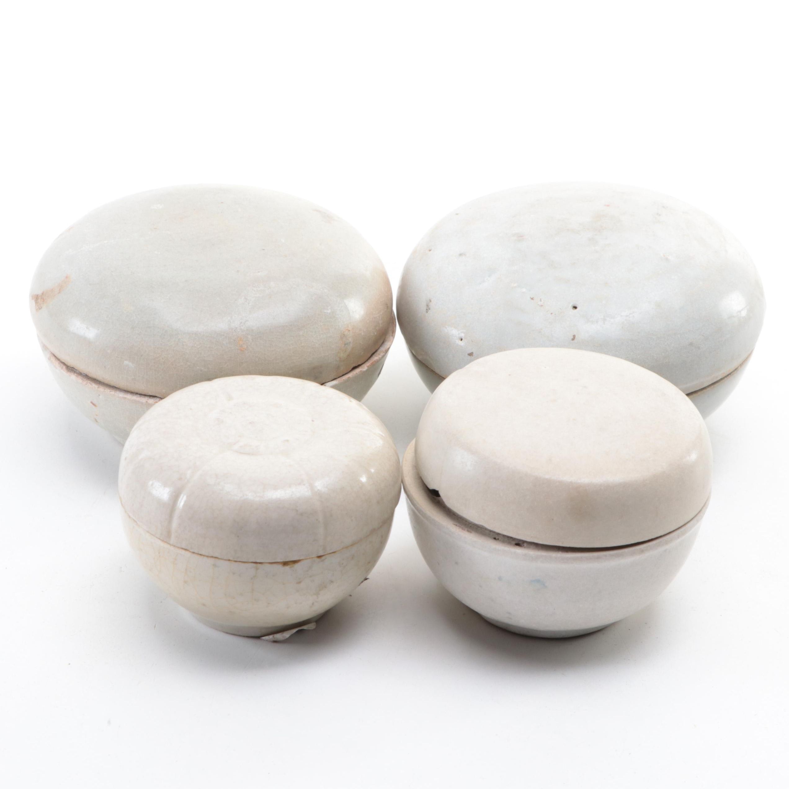 Chinese Sulu Sea-Recovered Style Blanc de Chine and Vietnam Cosmetic Boxes