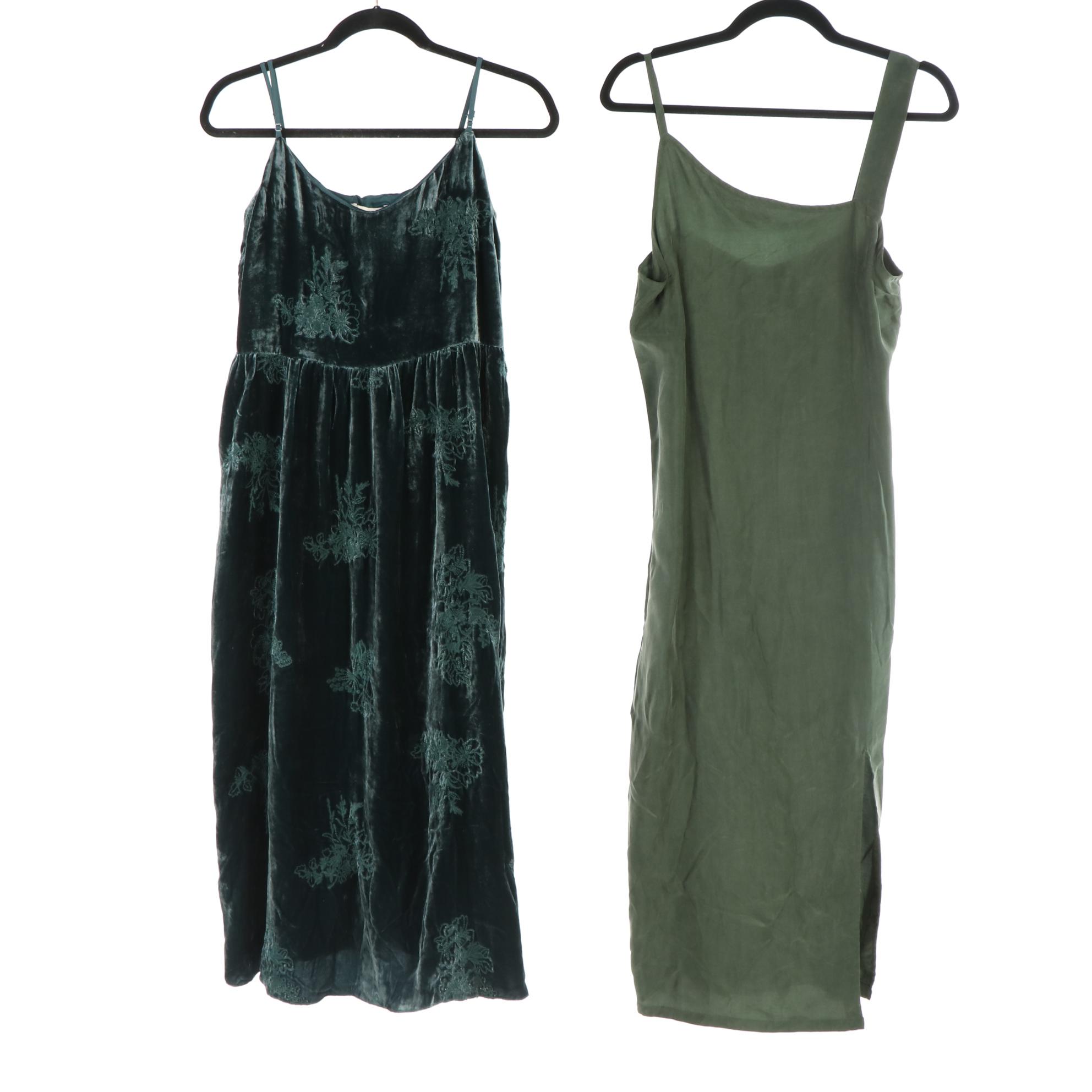 J. Morgan Puett Silk Coat, Johnny Was and Magnolia Pearl Slip Dresses with More