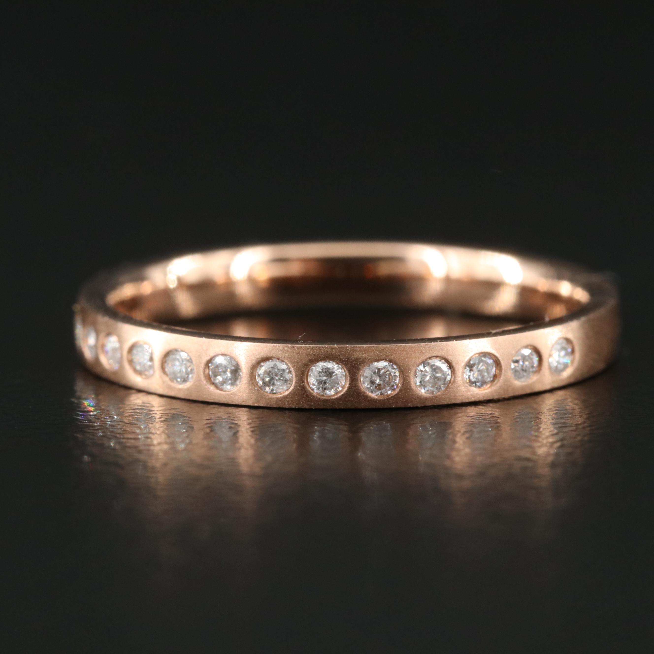 10K Rose Gold 0.17 CTW Diamond Band