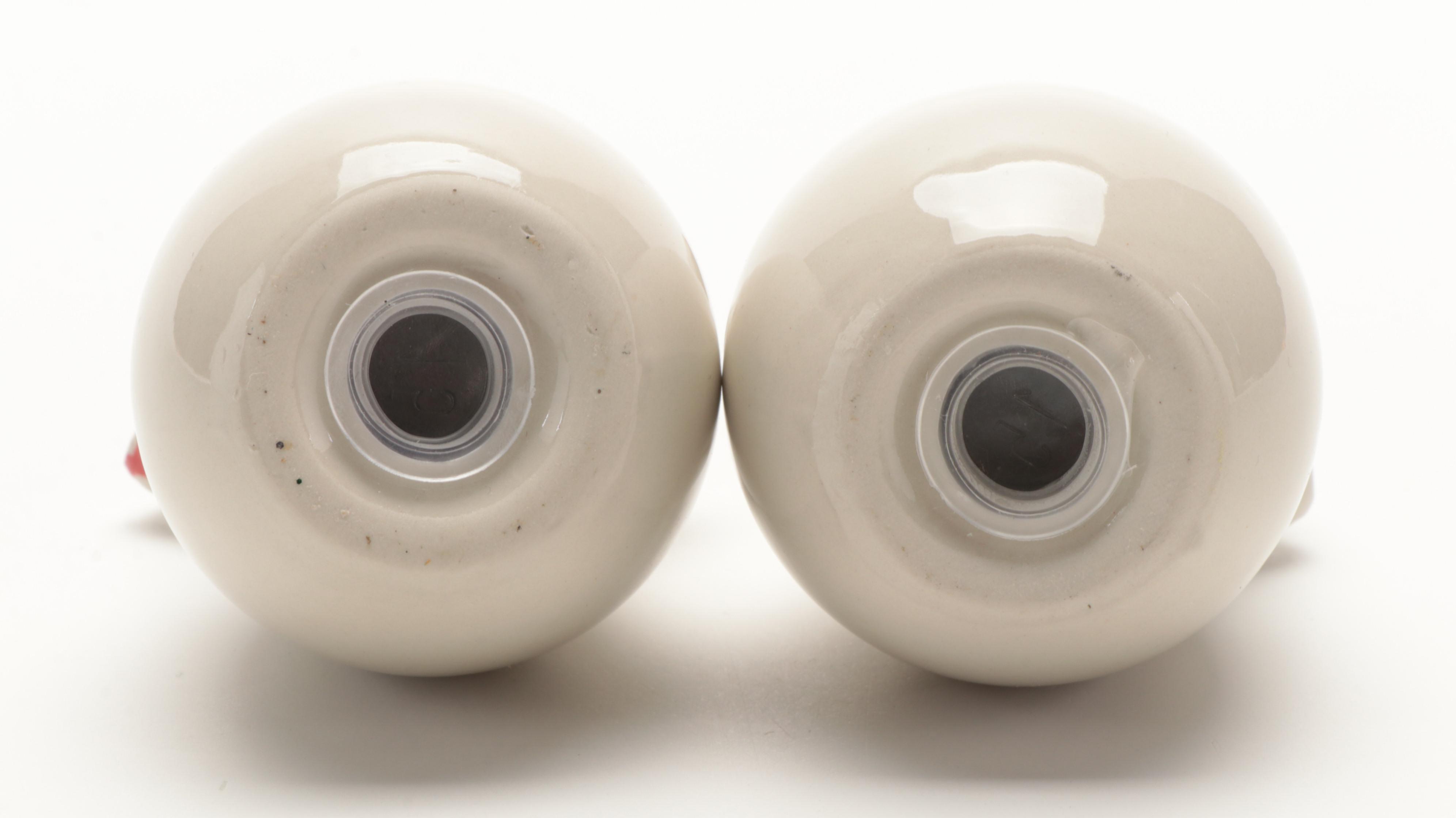 Maggie Whalen Art Pottery Bowl with Rabbit Shakers and Cupcake Trinket Boxes