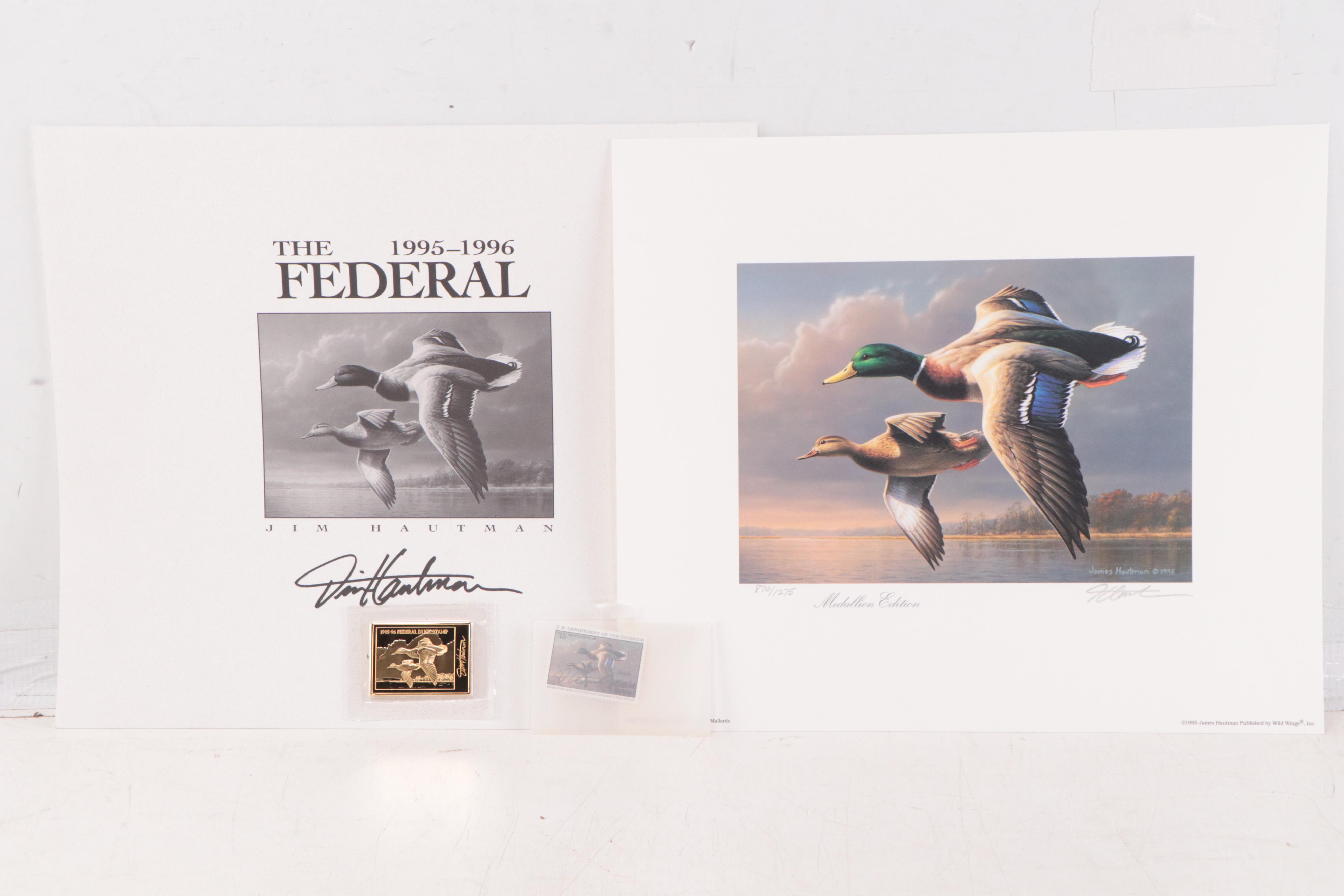 Federal Duck Stamp Offset Lithographs With Medallions