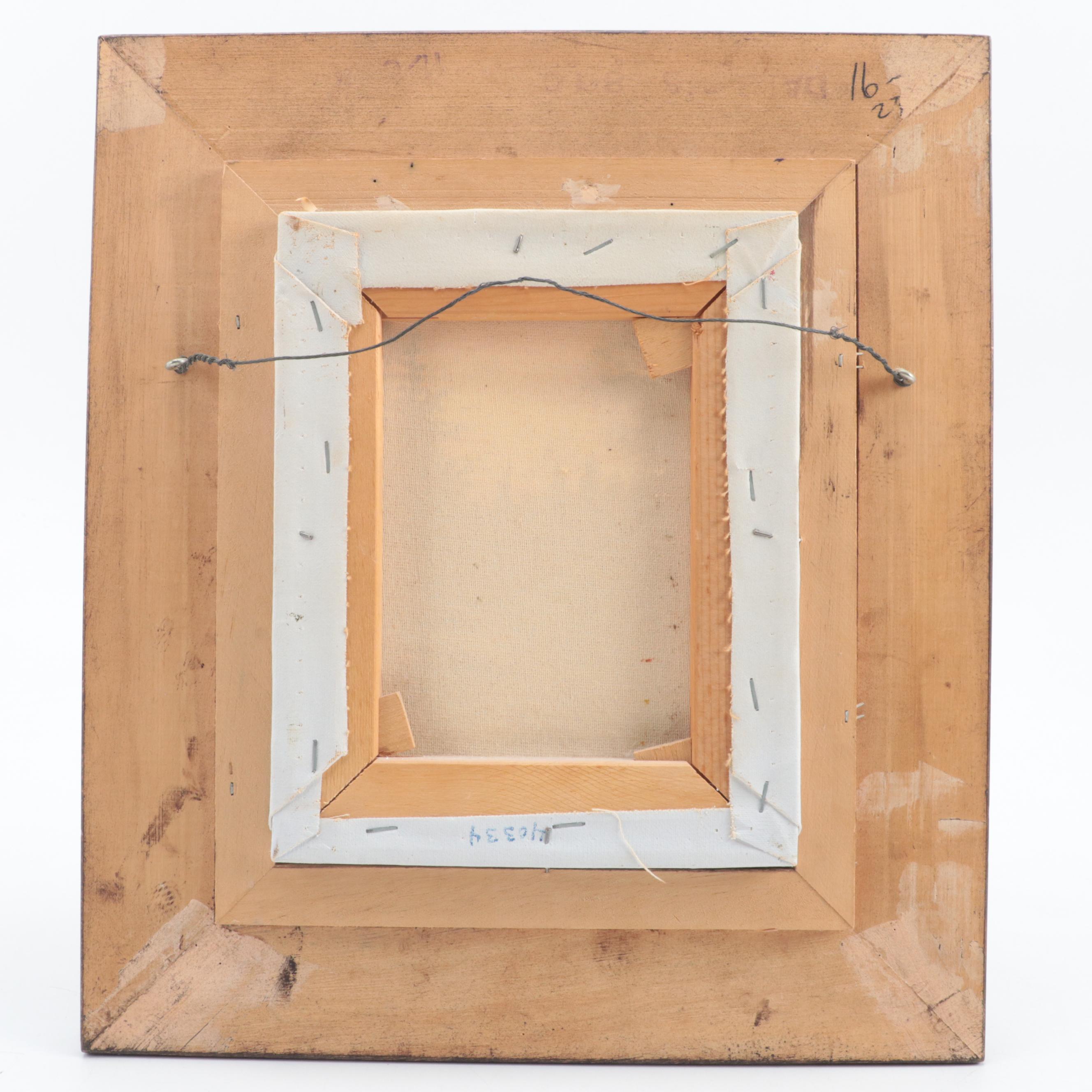 Forest Landscape Oil Painting, Late 20th Century