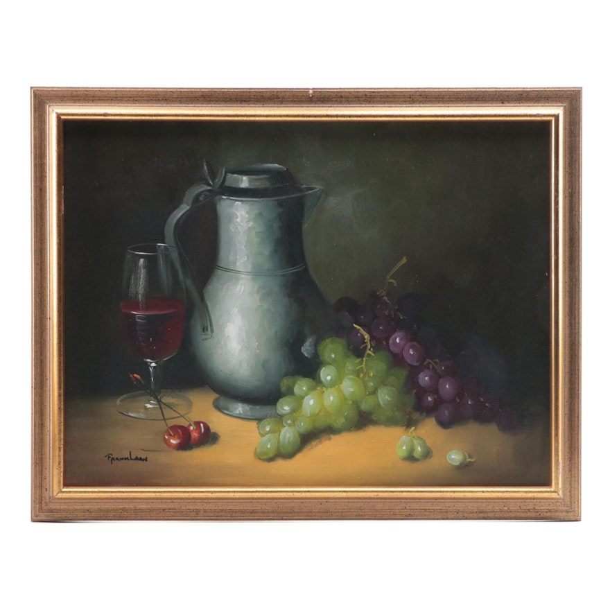 Frank Lean Oil Painting Still Life, Mid-20th Century