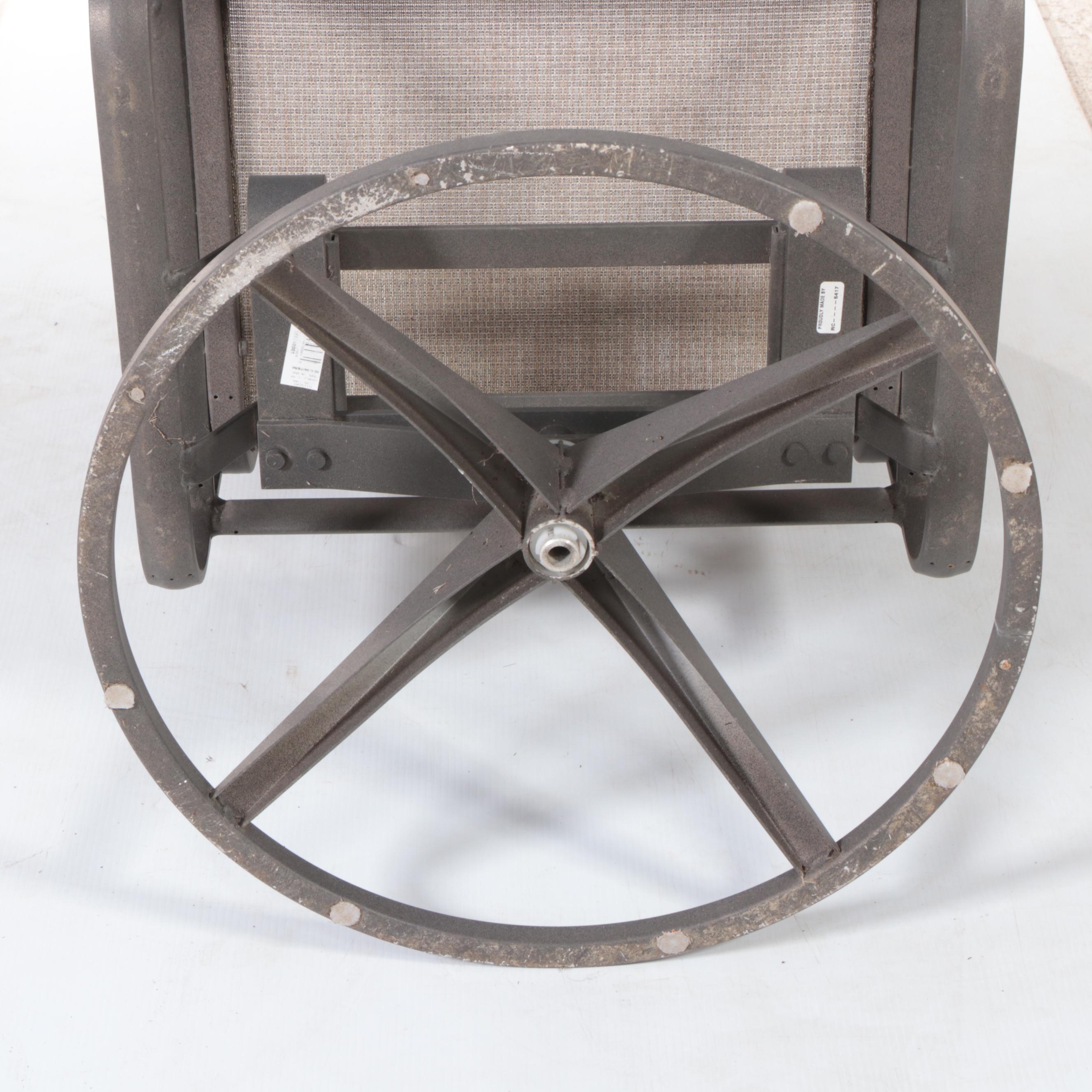 Five-Piece Telescope Casual Furniture Powder-Coated Aluminum Patio Lounge Set