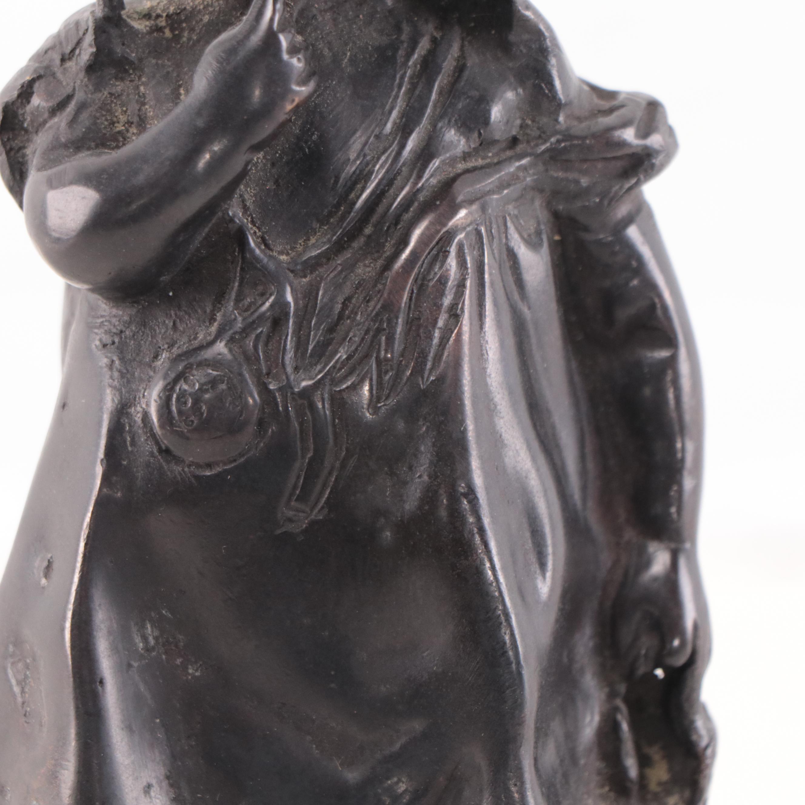 Bronze Sculpture After Juan Clara of Young Girl Standing On Chair