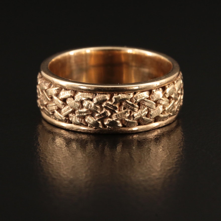 14K Woven Motif Band