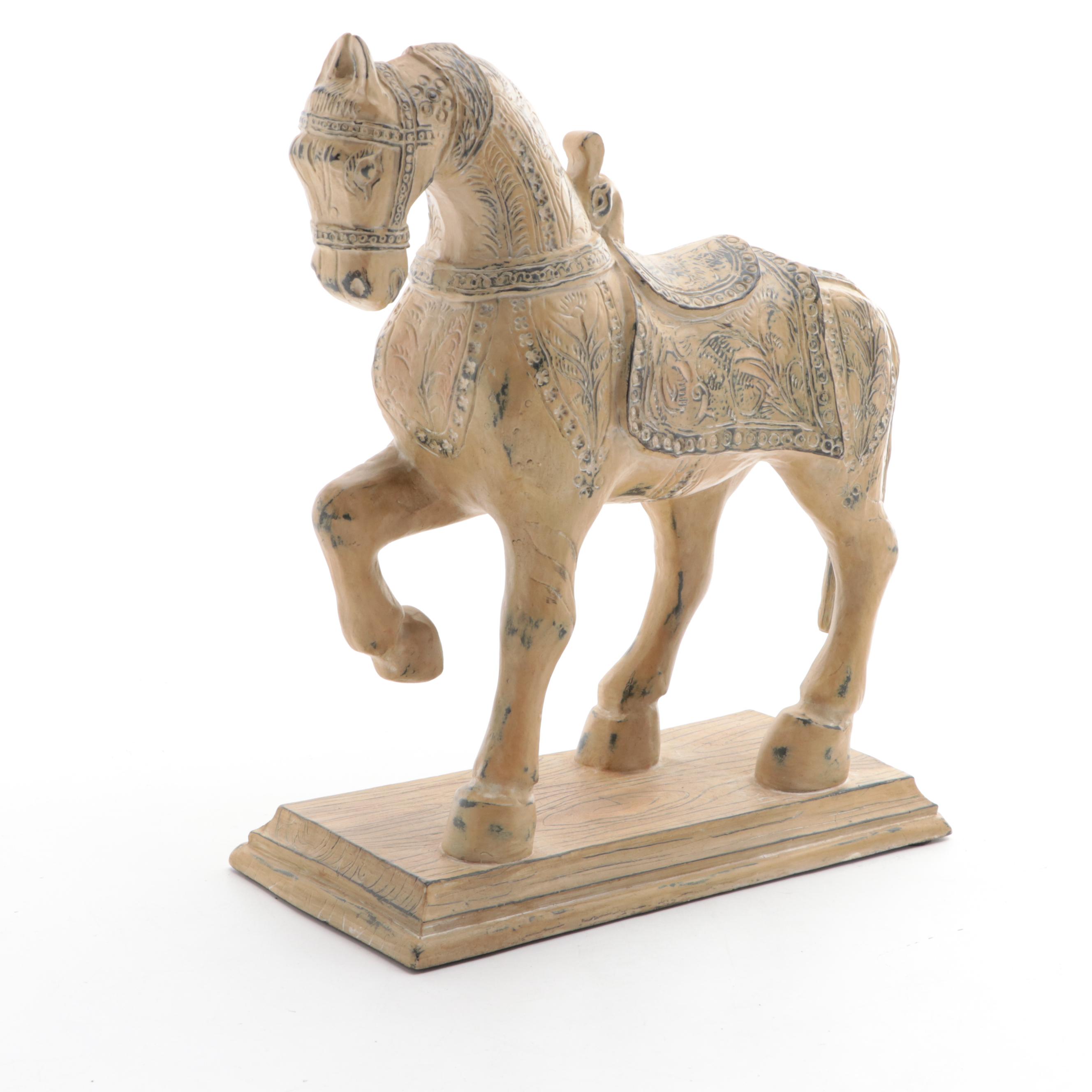 Persian Style Resin Horse Figure