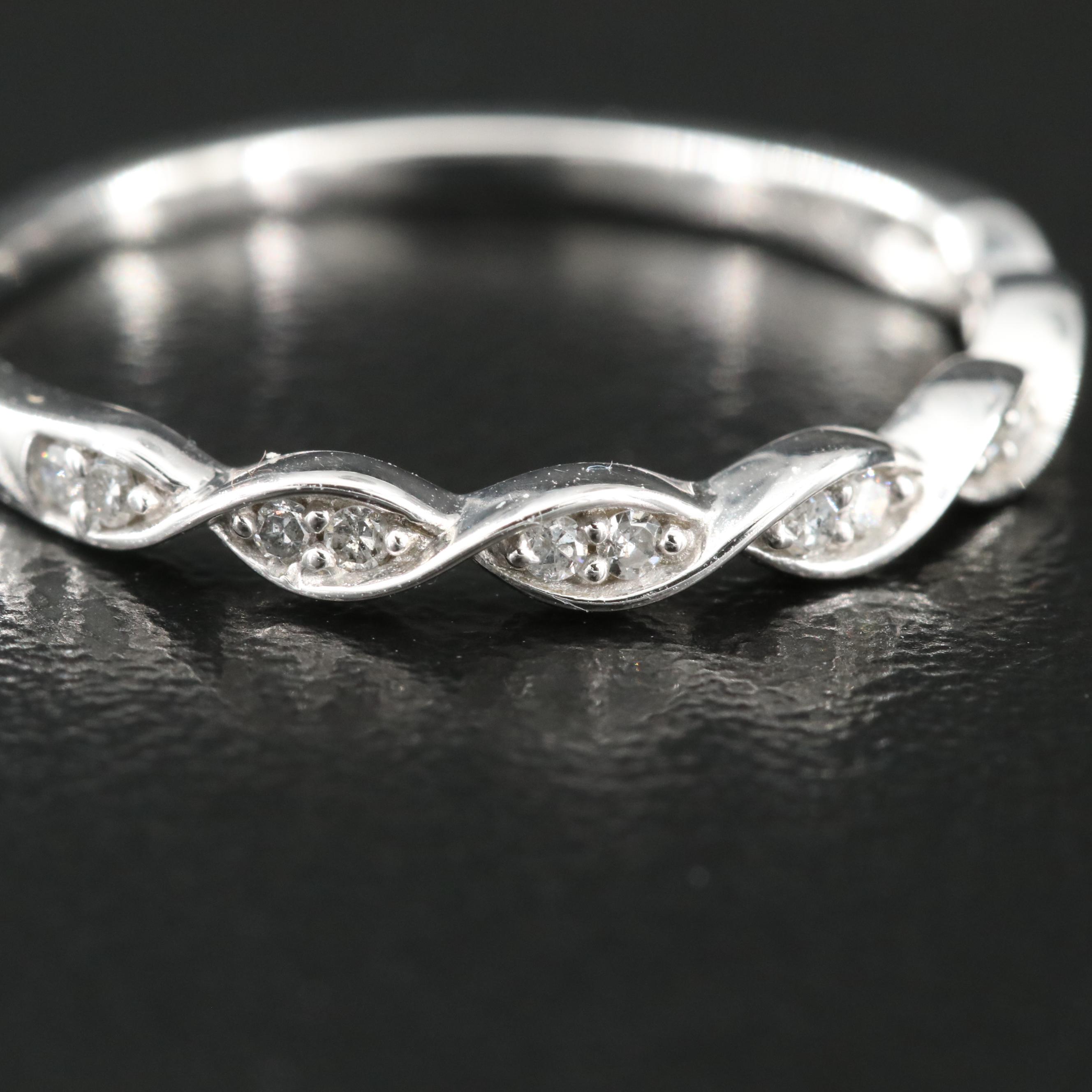 10K 0.10 CTW Diamond Twist Band